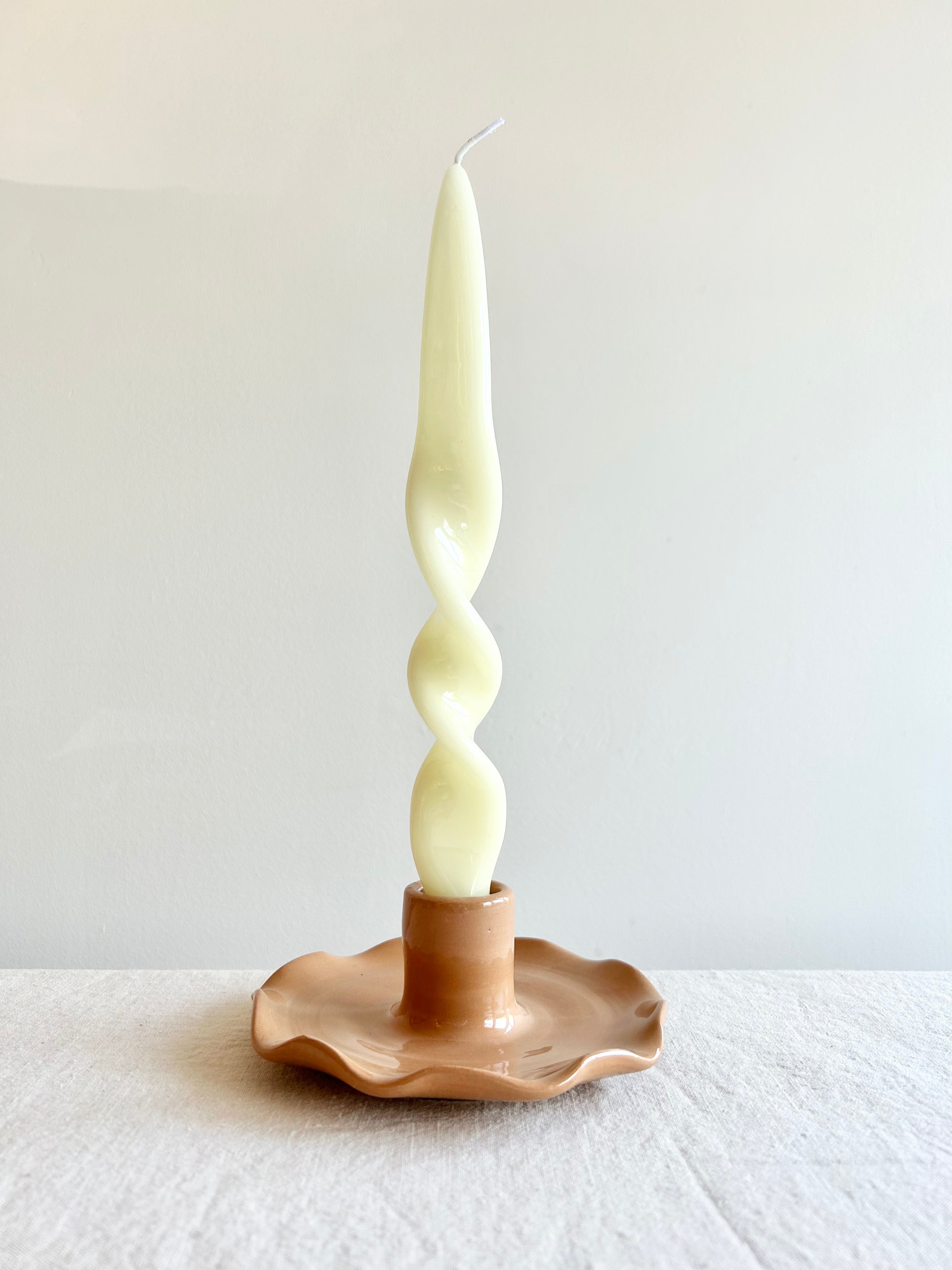 Demi Ruffle Candleholder - Sienna