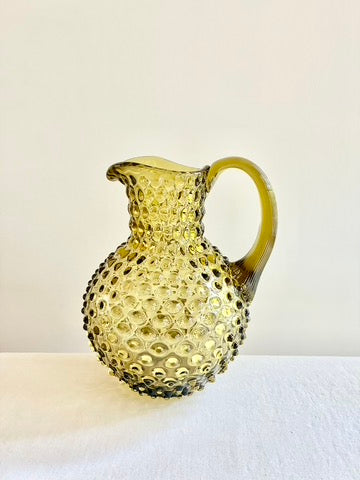 Hobnail Pitcher - Bonsai Green