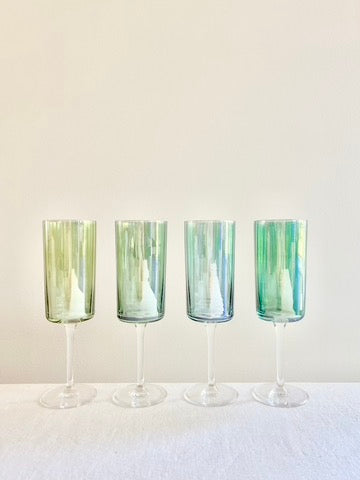Gems Champagne Flute - Jade S/4