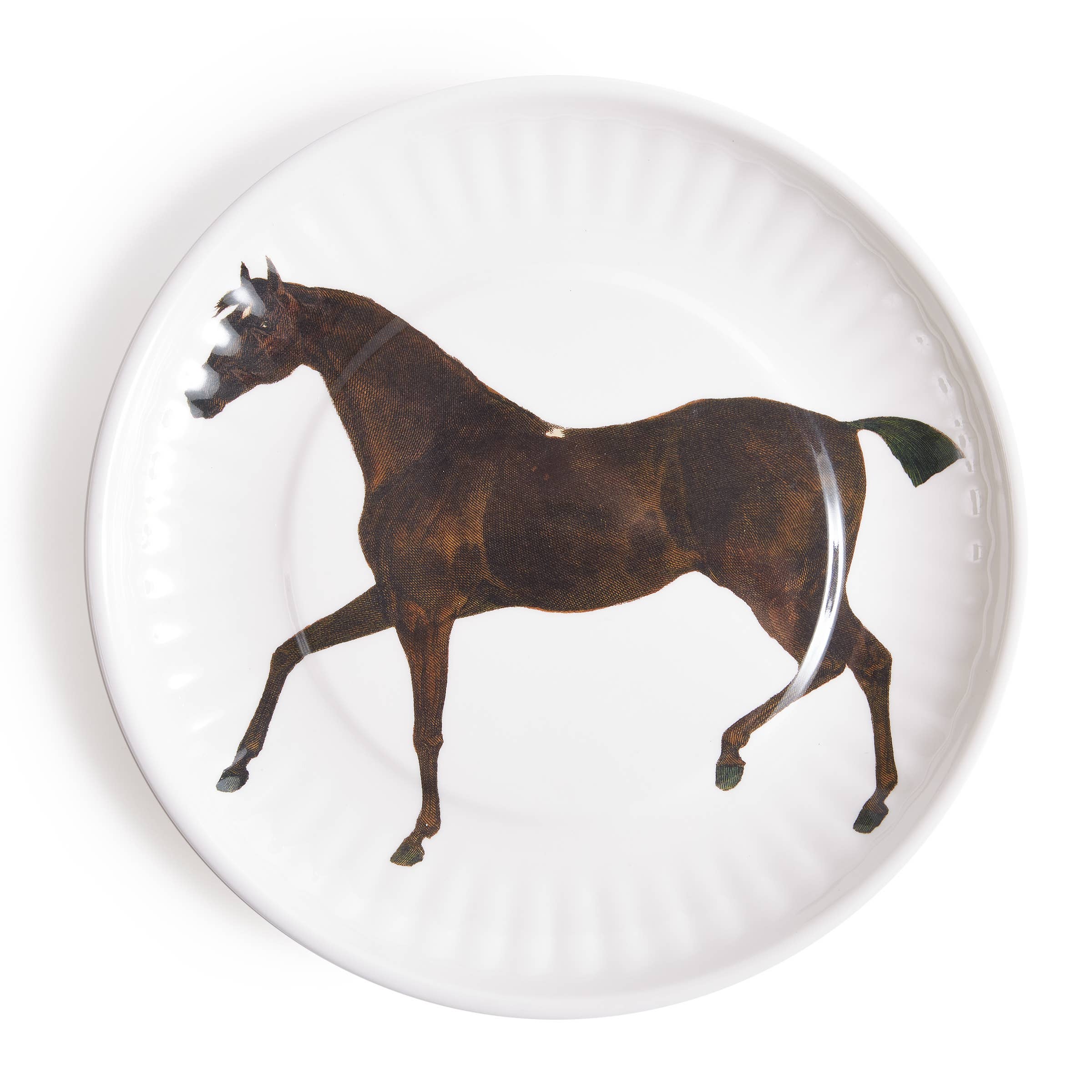 Stallion Melamine Dinner Plates S/4