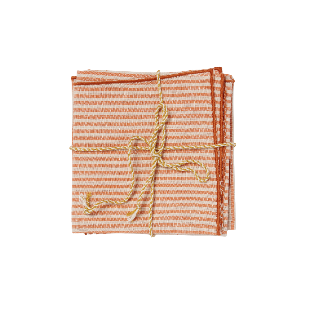 Chandra Napkins - Pumpkin Stripes - S/2