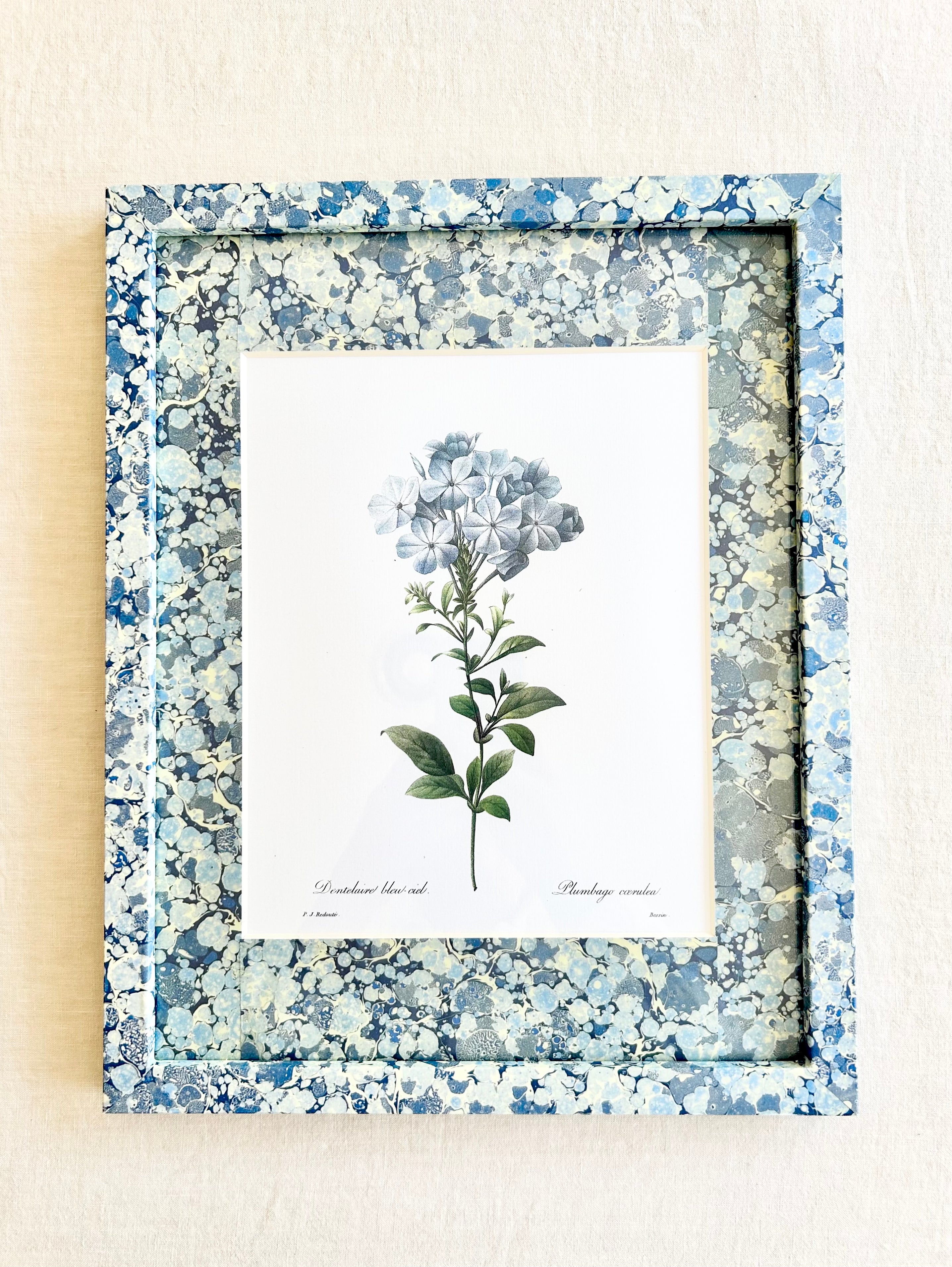 Frame 12 x 15" - Blue Marbled