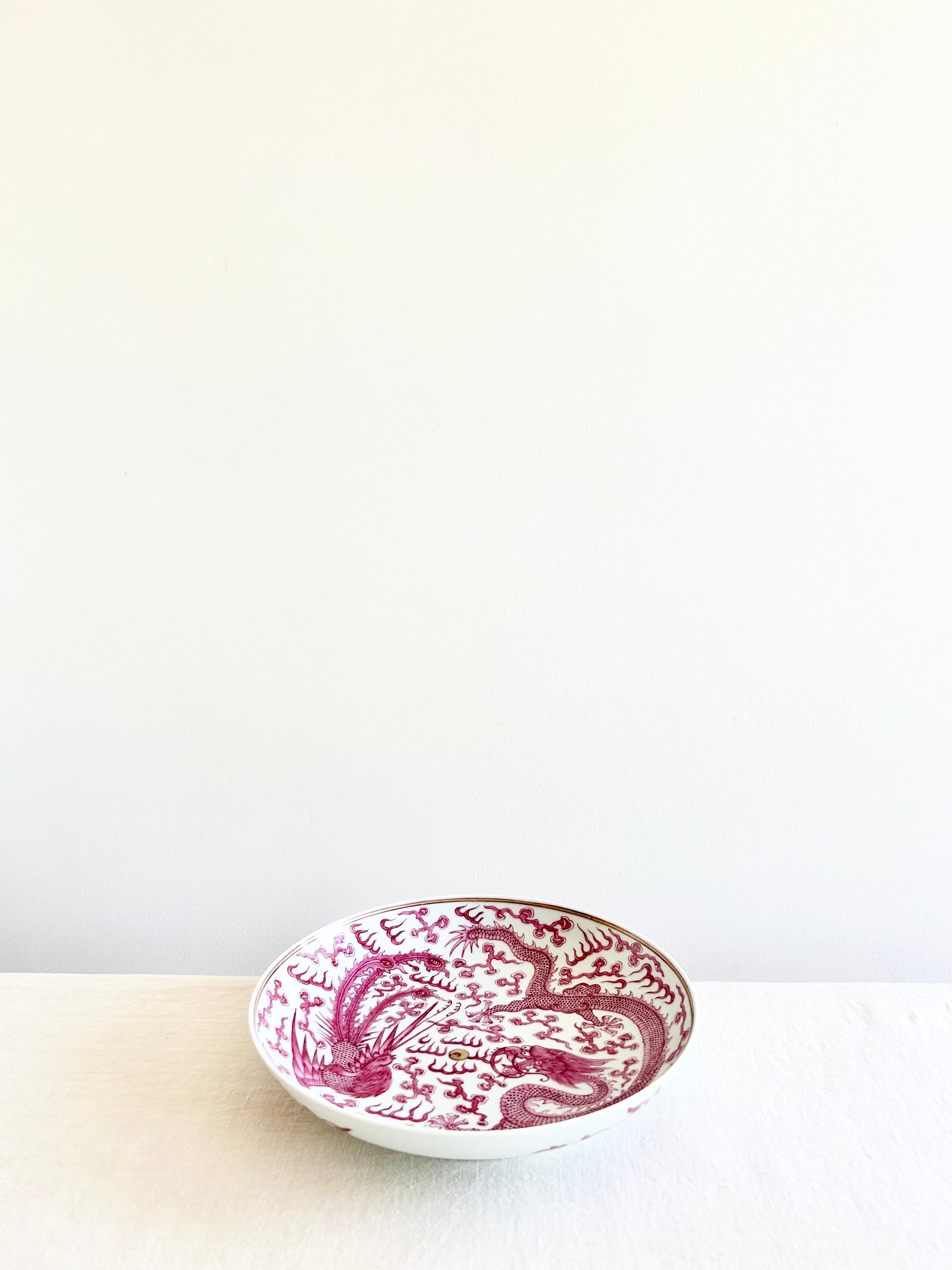 Historic Chinese Dragon Low Bowl