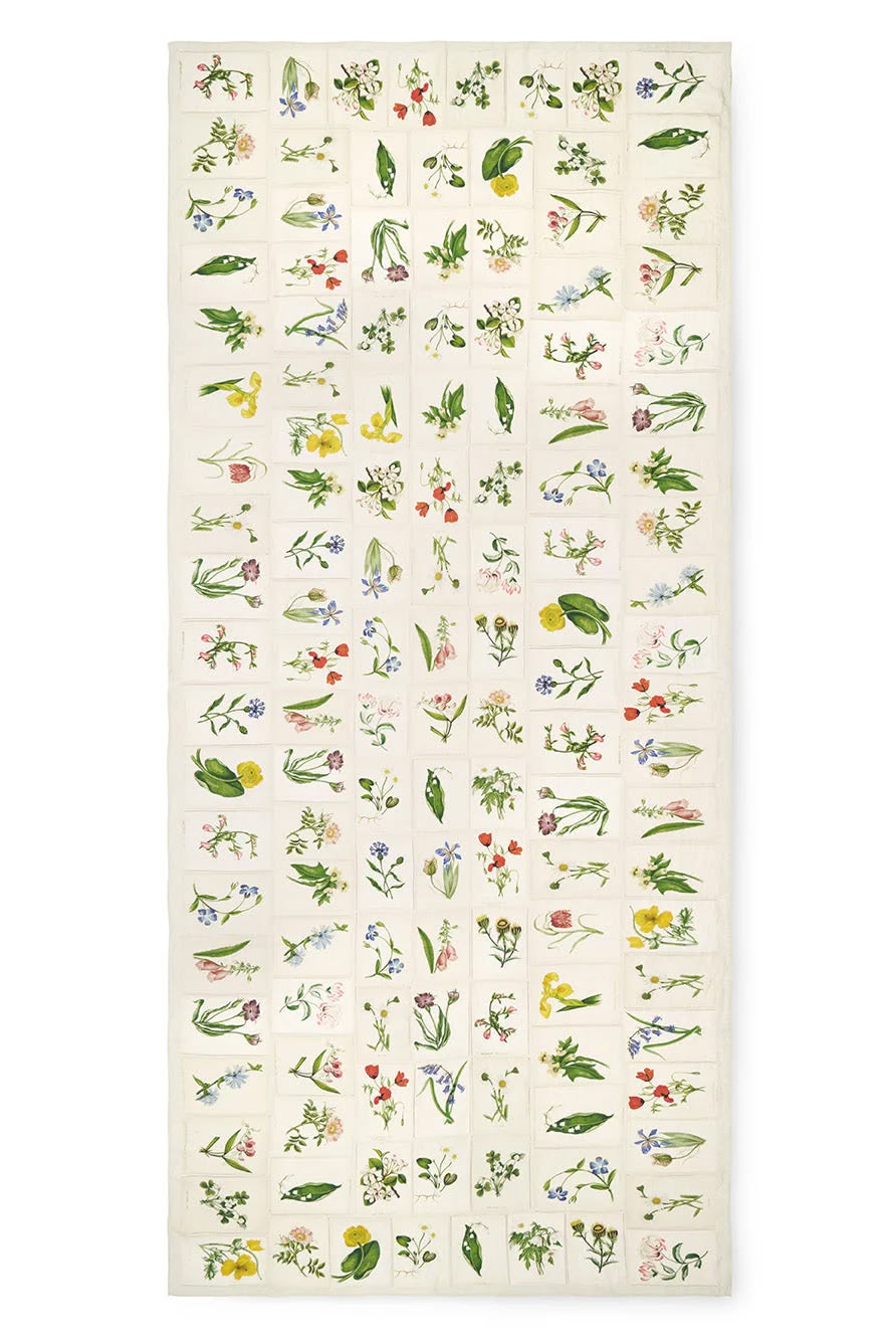 S&B x John Derian Botanical Tiles Tablecloth - 3 sizes available