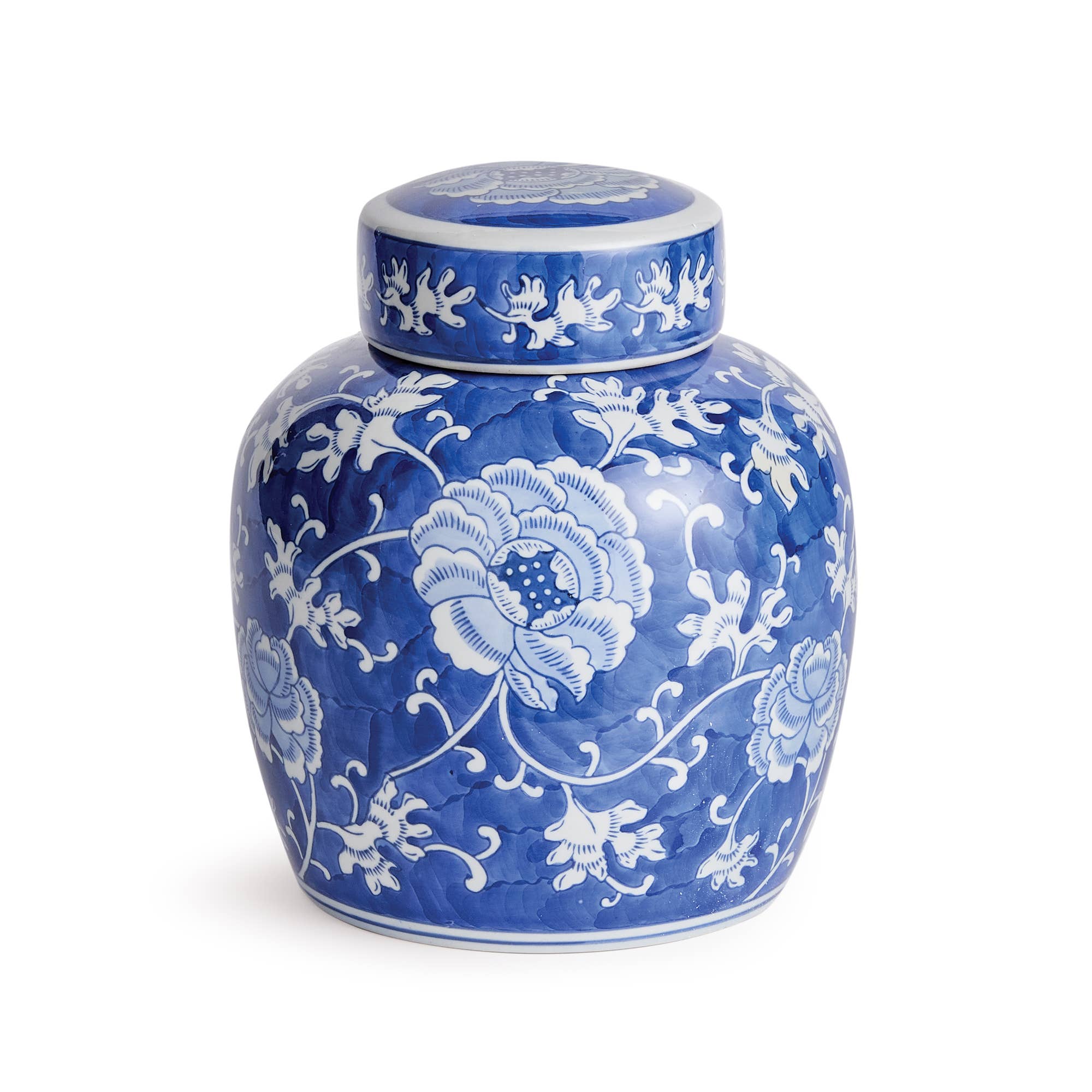 Chinoiserie Lotus Lidded Jar