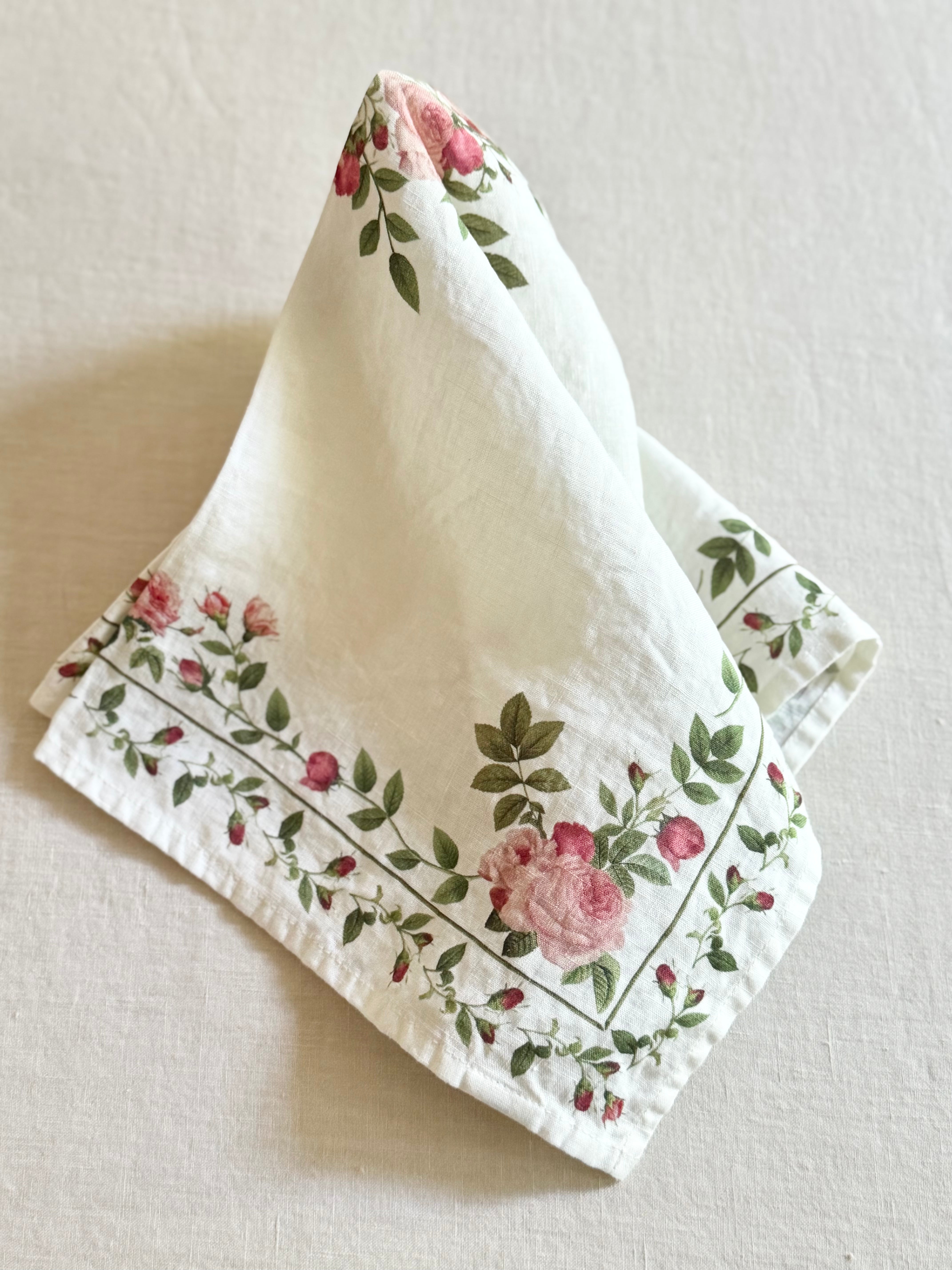 Rose Trellis Napkins -  S/4