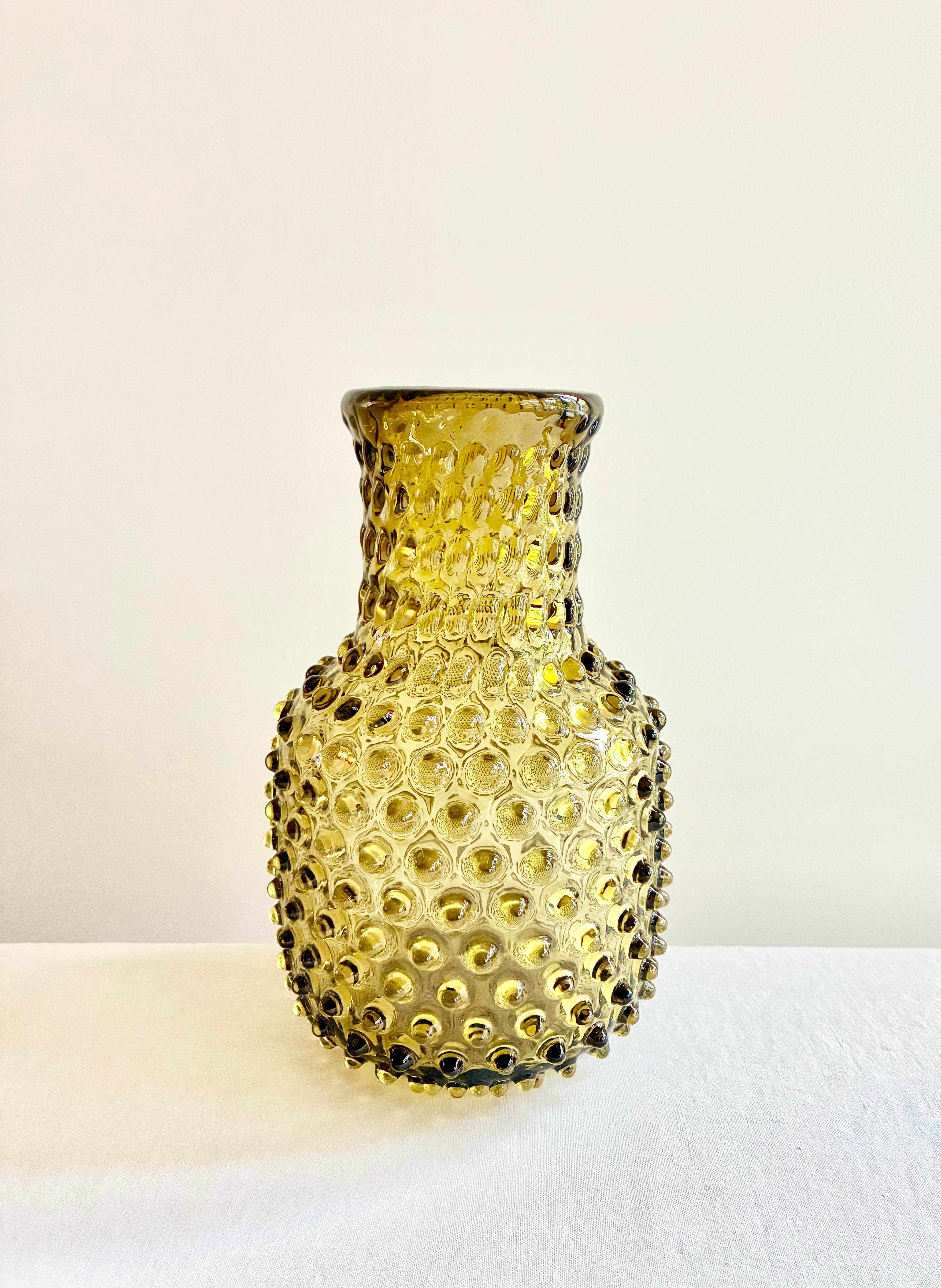 Hobnail Carafe - Bonsai Green