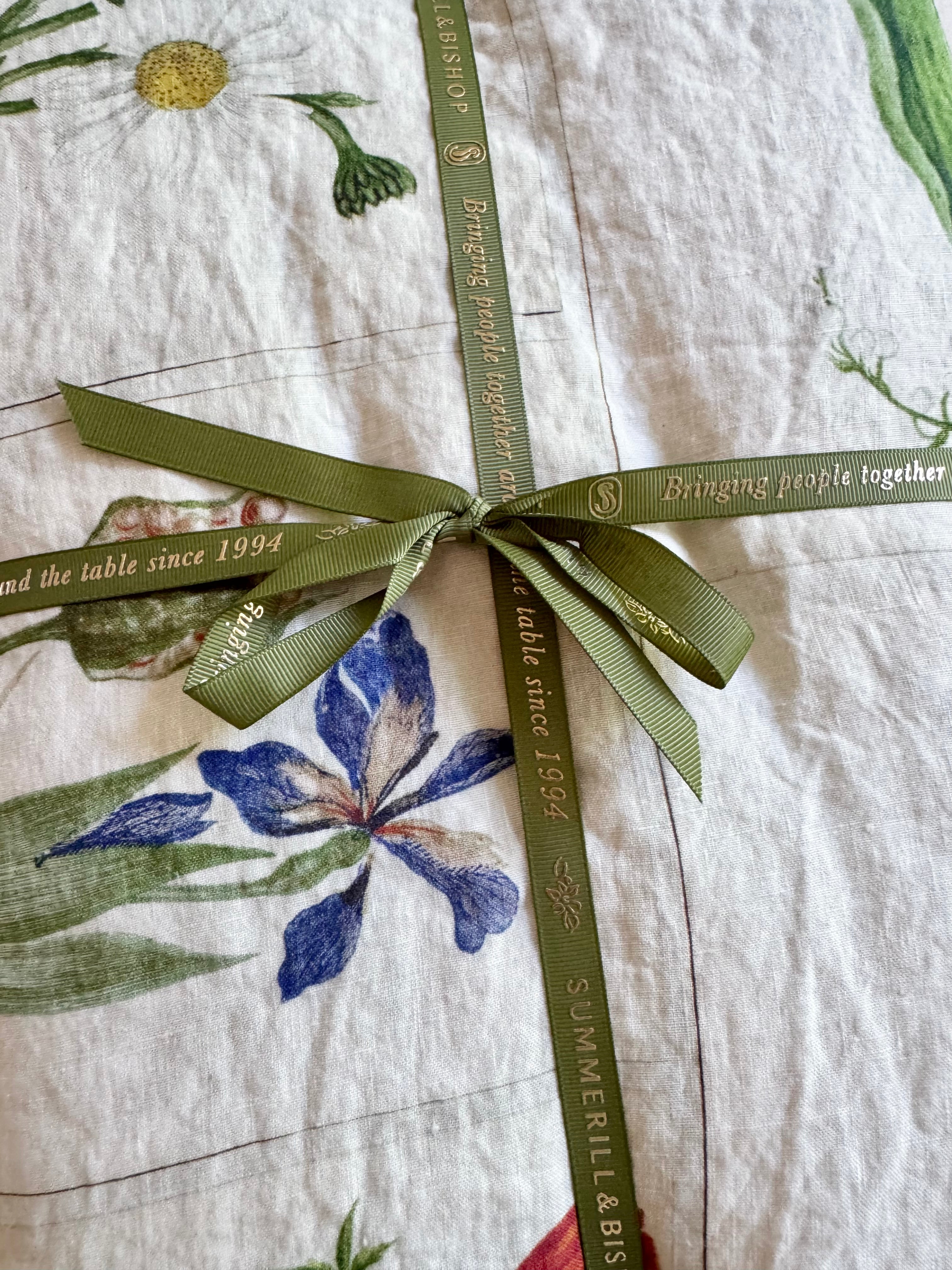 S&B x John Derian Botanical Tiles Tablecloth - 3 sizes available