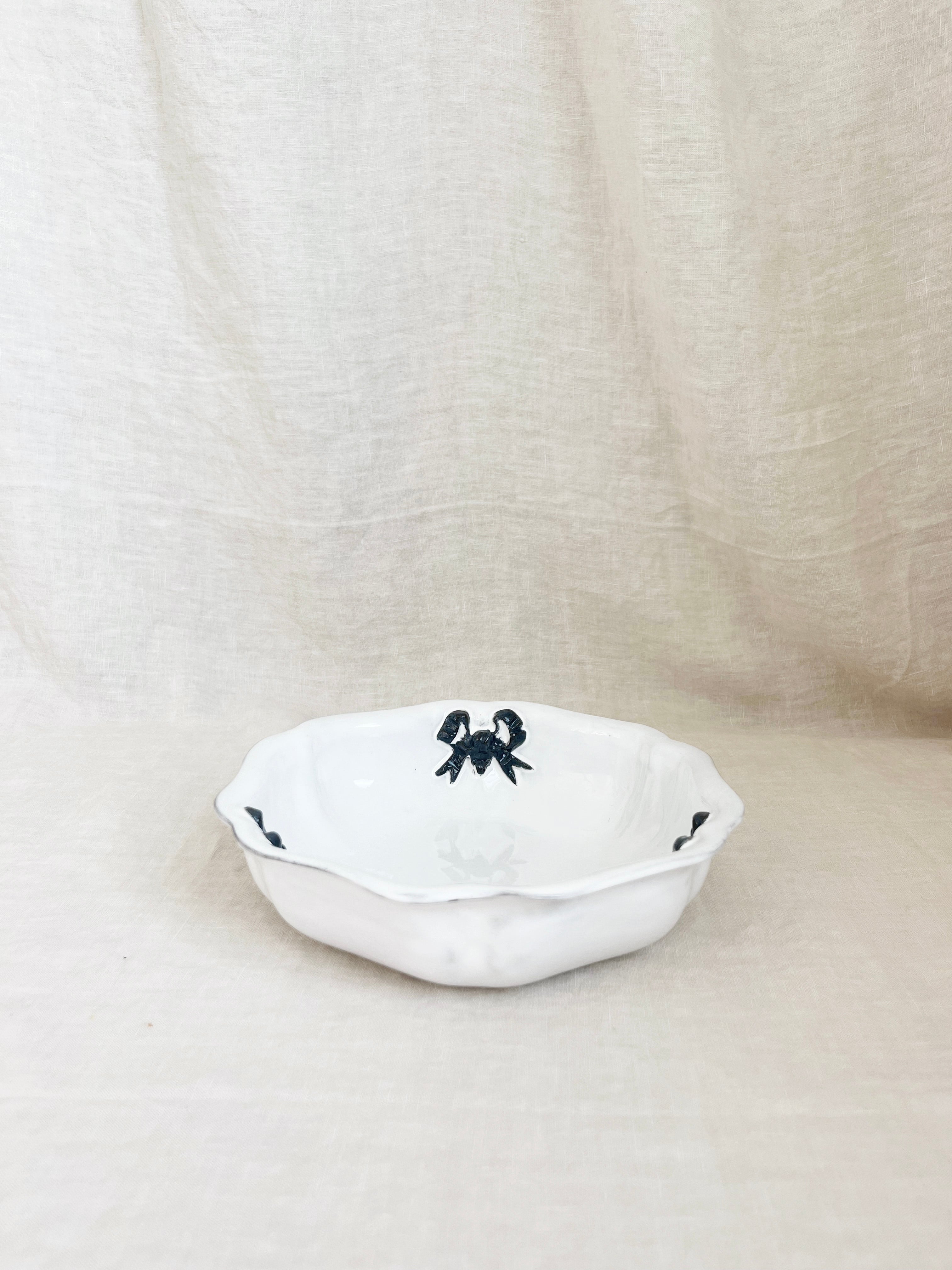 Colette Edition Salad Bowl -Marine Blue Bow