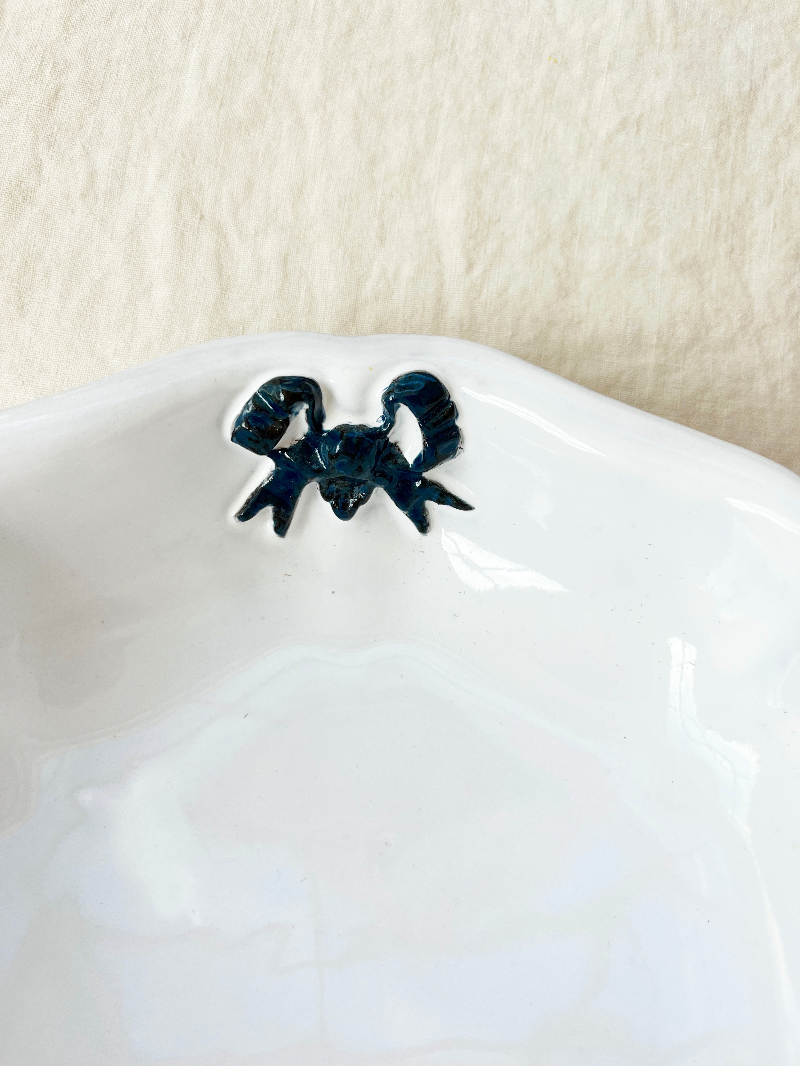 Colette Edition Salad Bowl -Marine Blue Bow