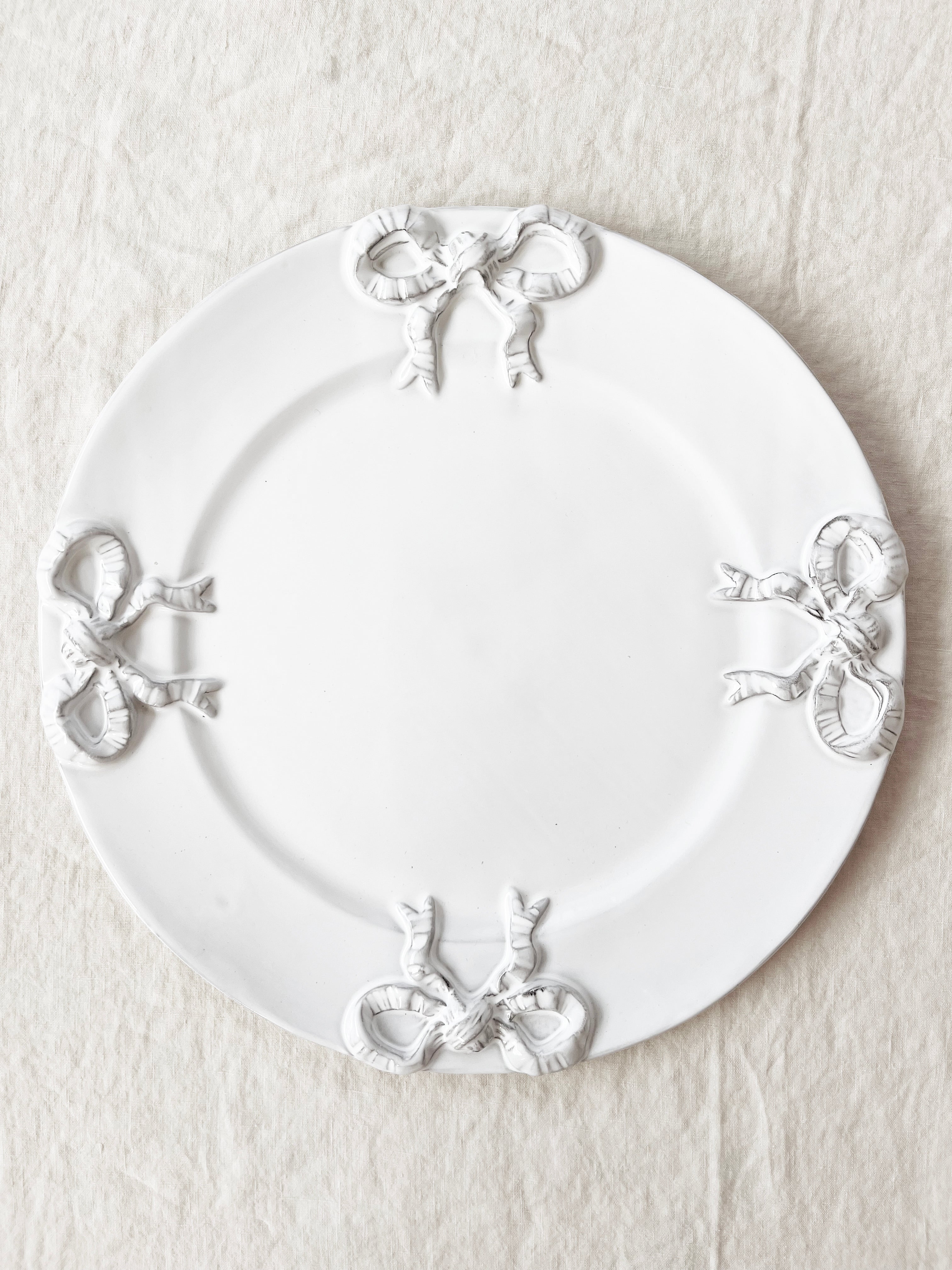 PRE-ORDER -Colette Edition Service Plate -Blanc Bow