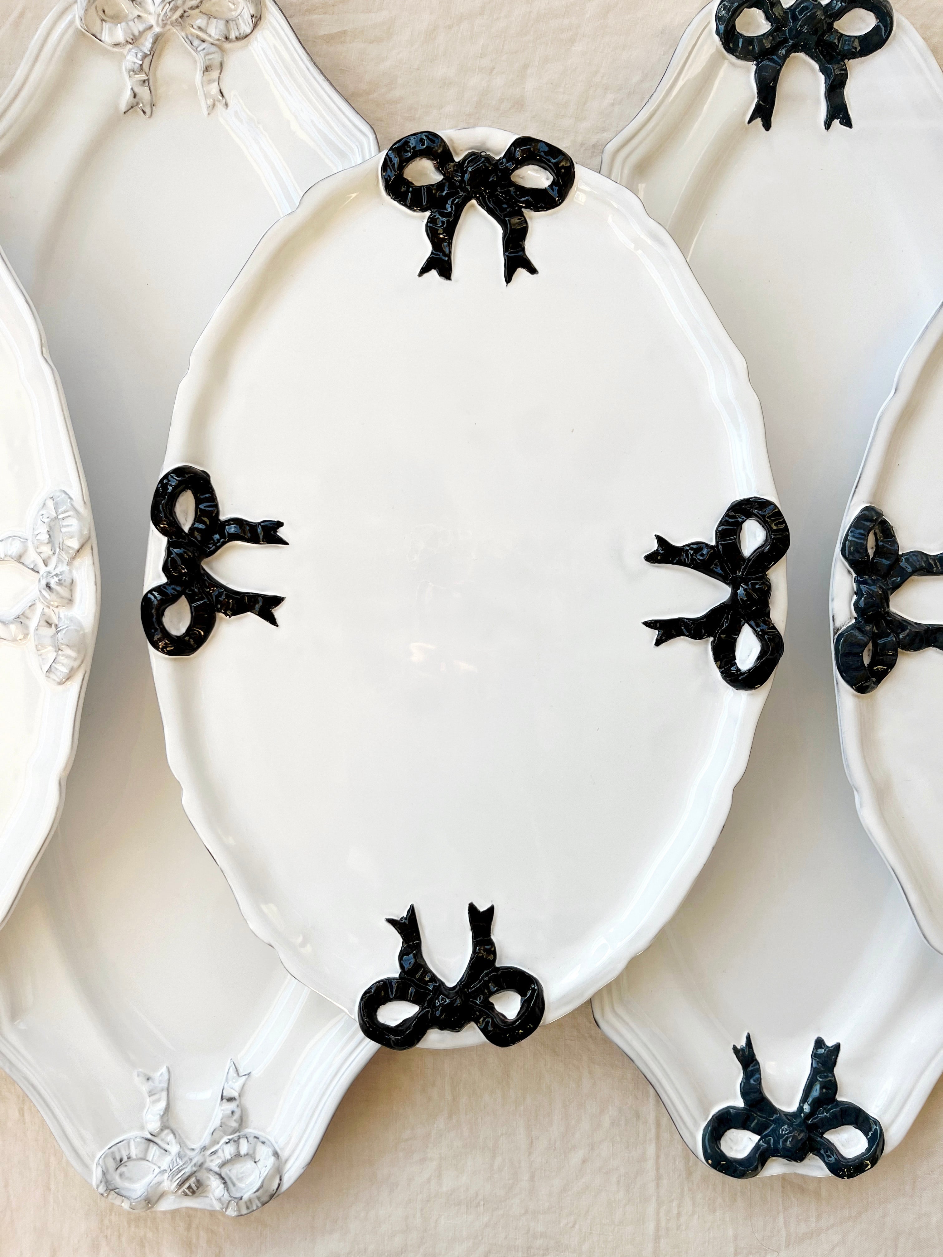 Colette Edition Oval Platter - Black Bow