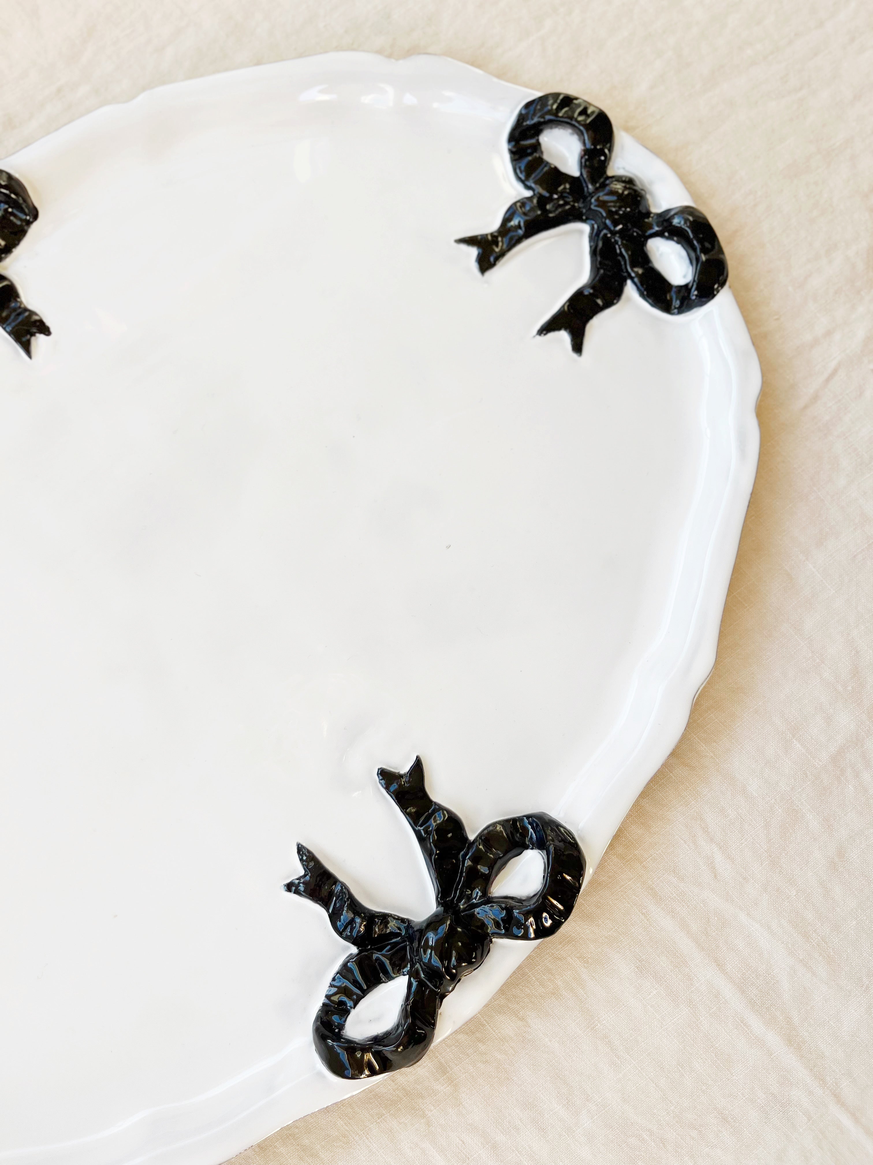 Colette Edition Oval Platter - Black Bow