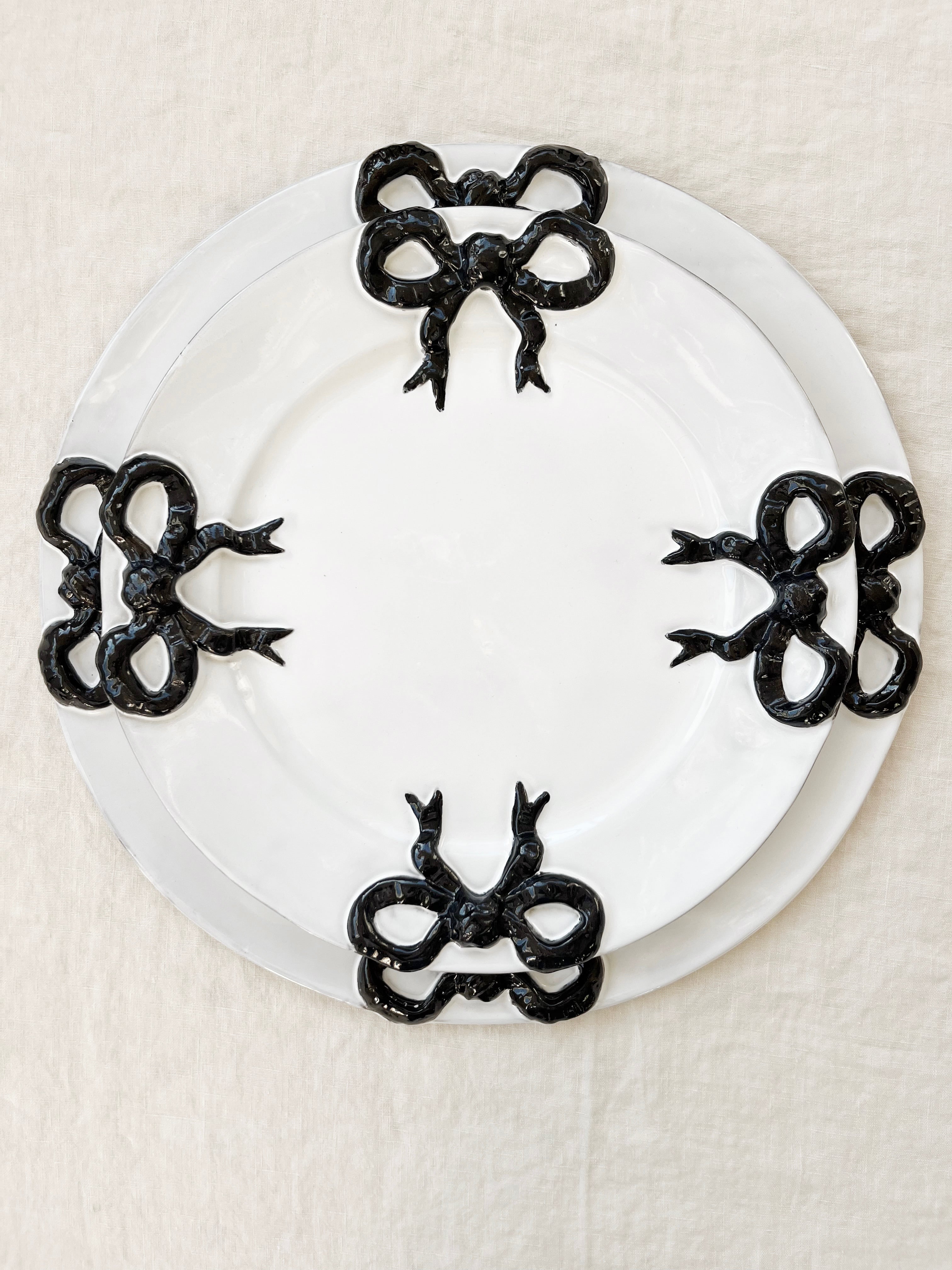 PRE-ORDER -Colette Edition Dinner Plate -Black Bow