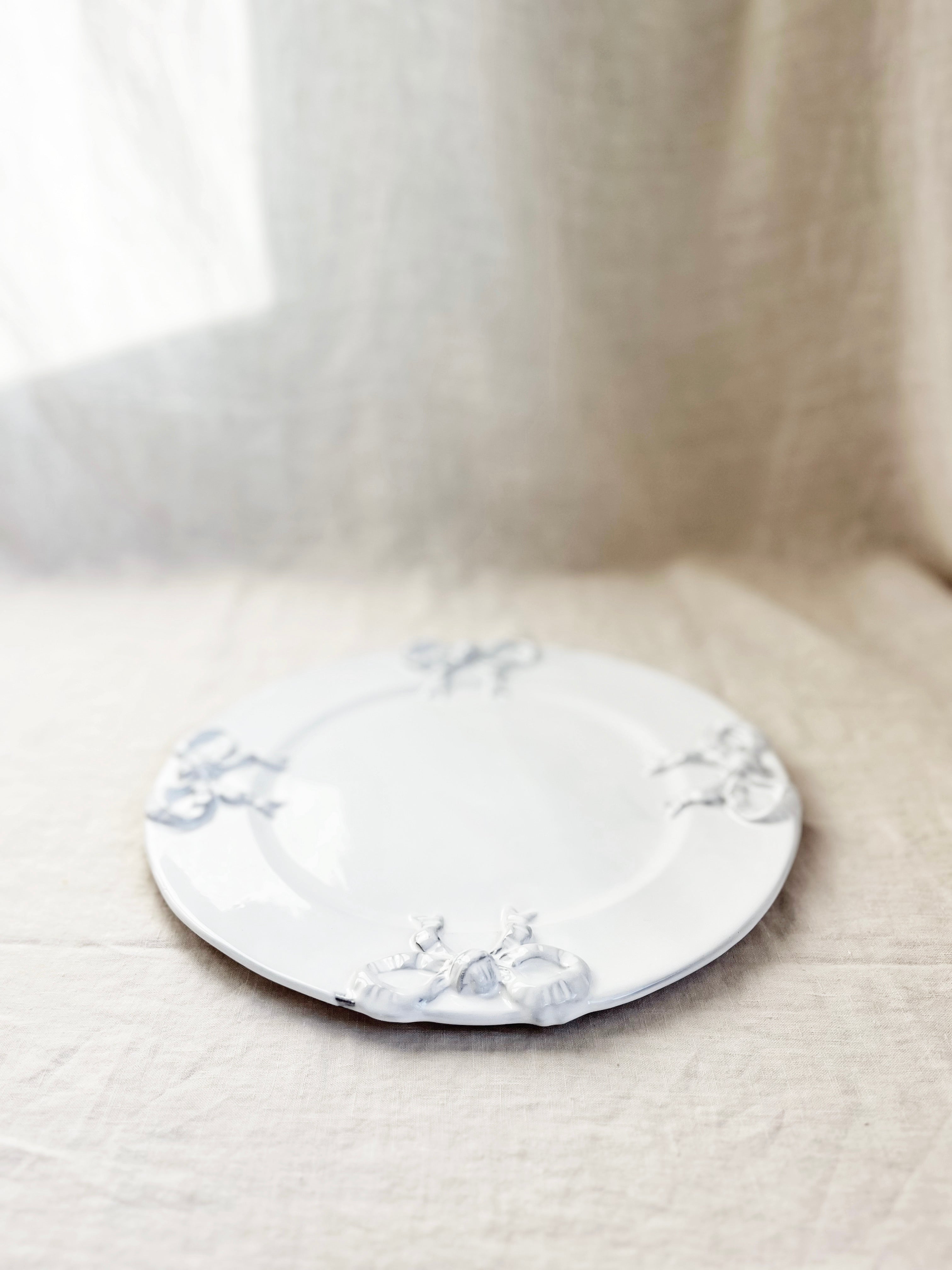 PRE-ORDER -Colette Edition Service Plate -Blanc Bow