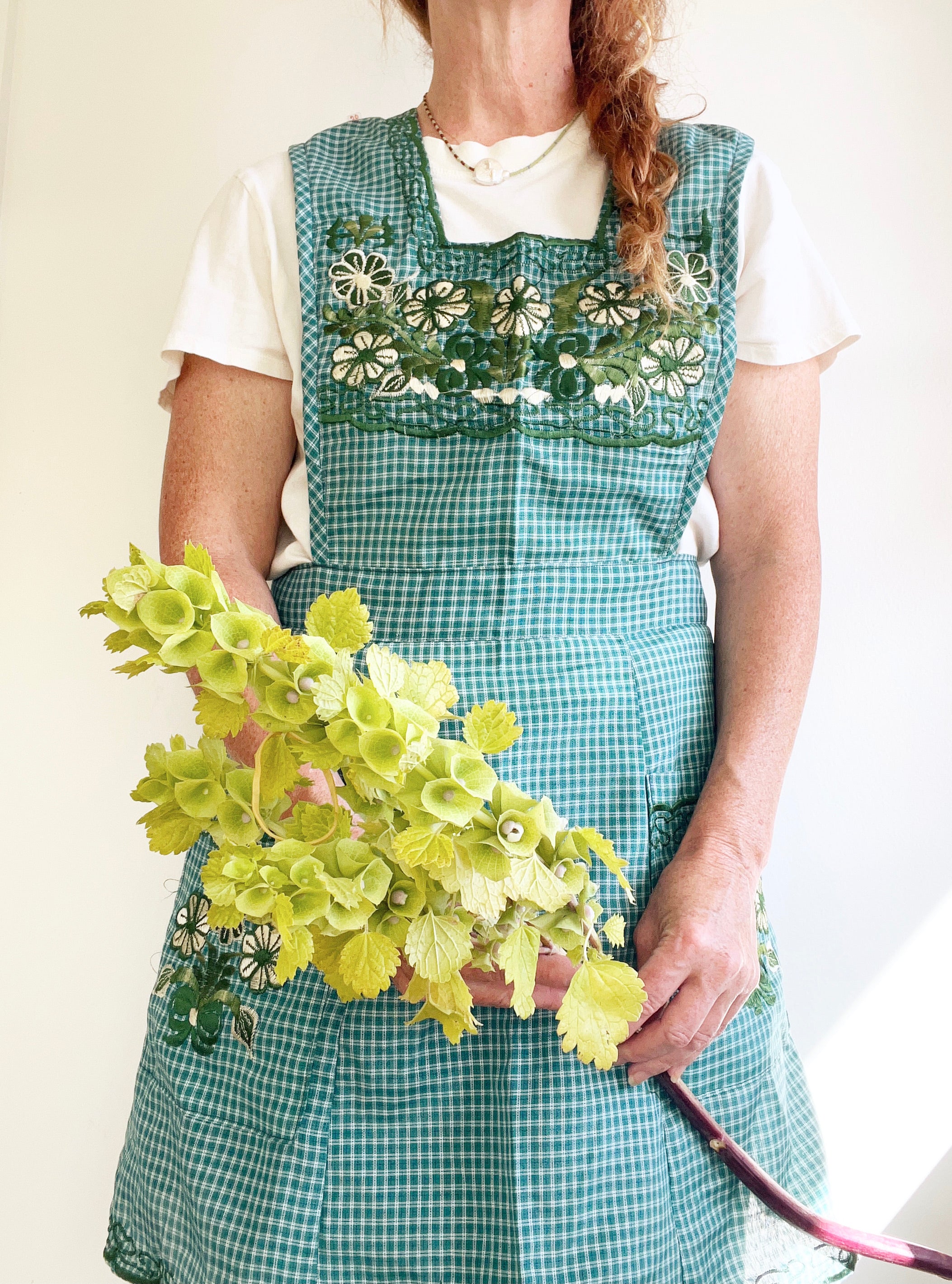 Oaxacan Apron - Gingham Green Margherita