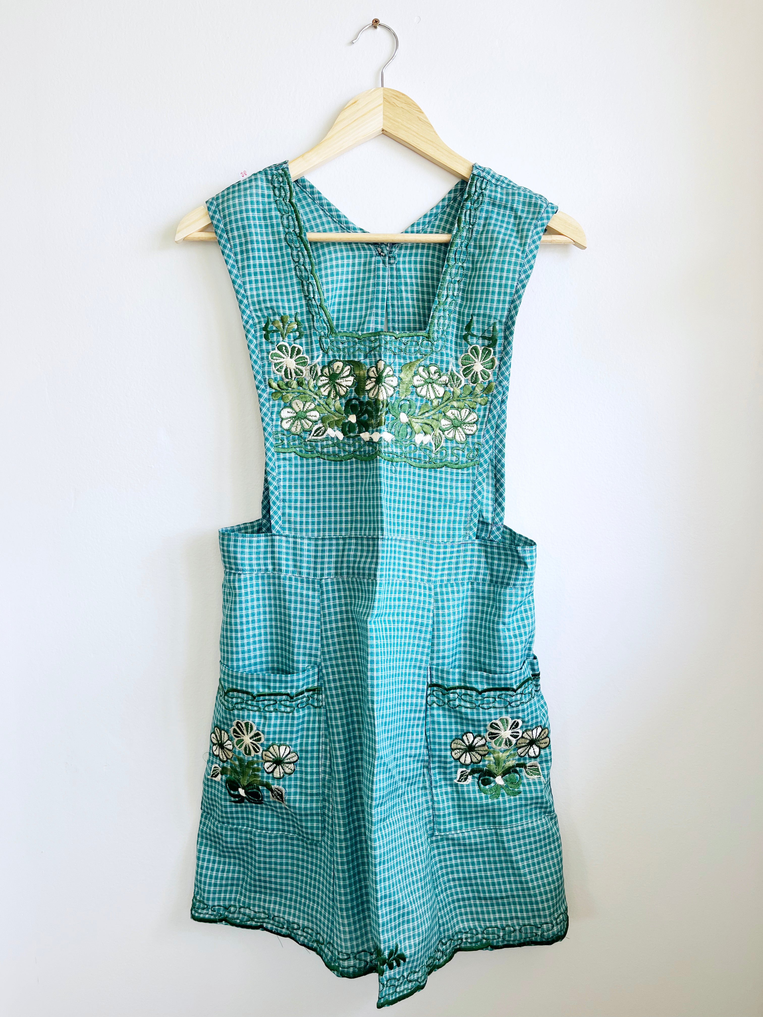 Oaxacan Apron - Gingham Green Margherita