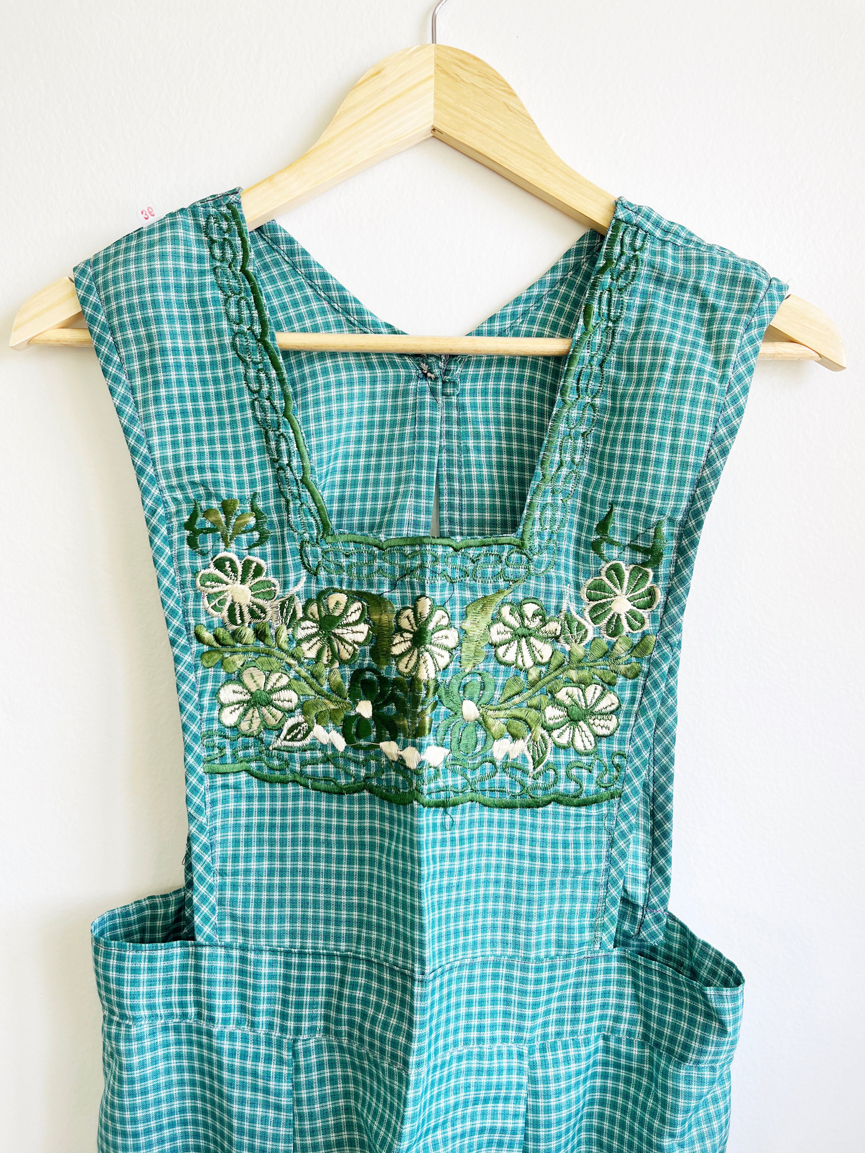 Oaxacan Apron - Gingham Green Margherita