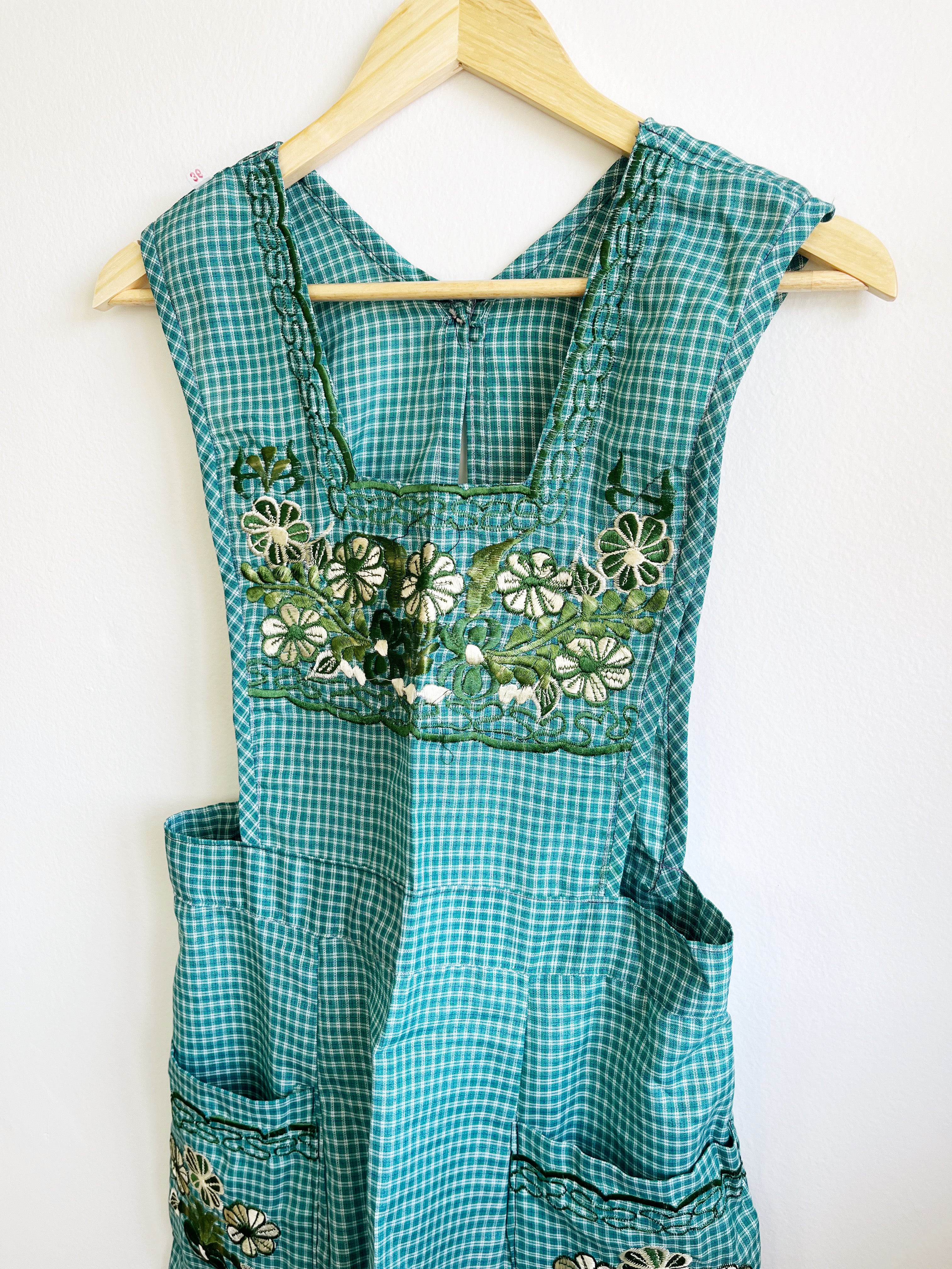 Oaxacan Apron - Gingham Green Margherita