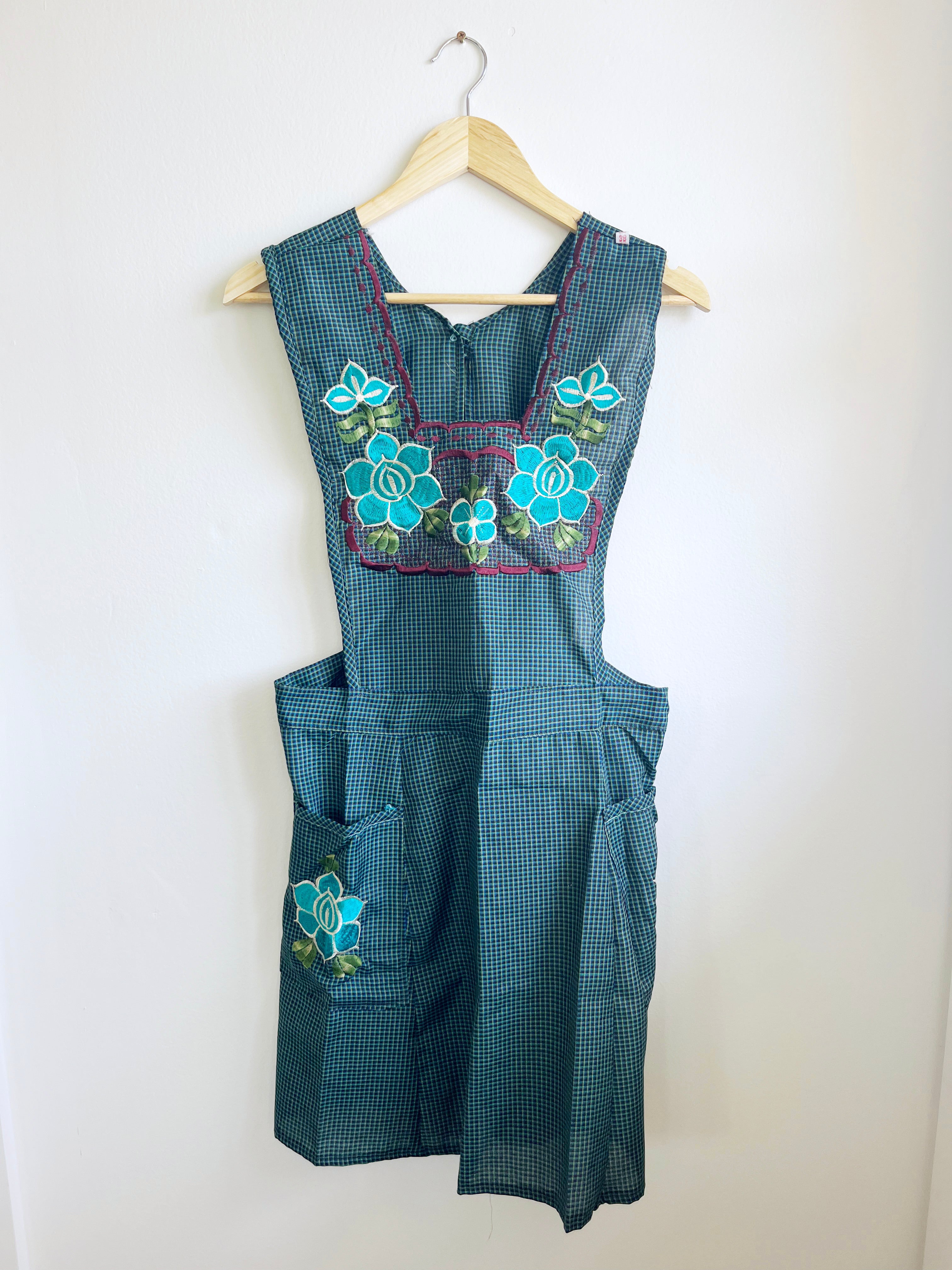 Oaxacan Apron - Teal Lotus