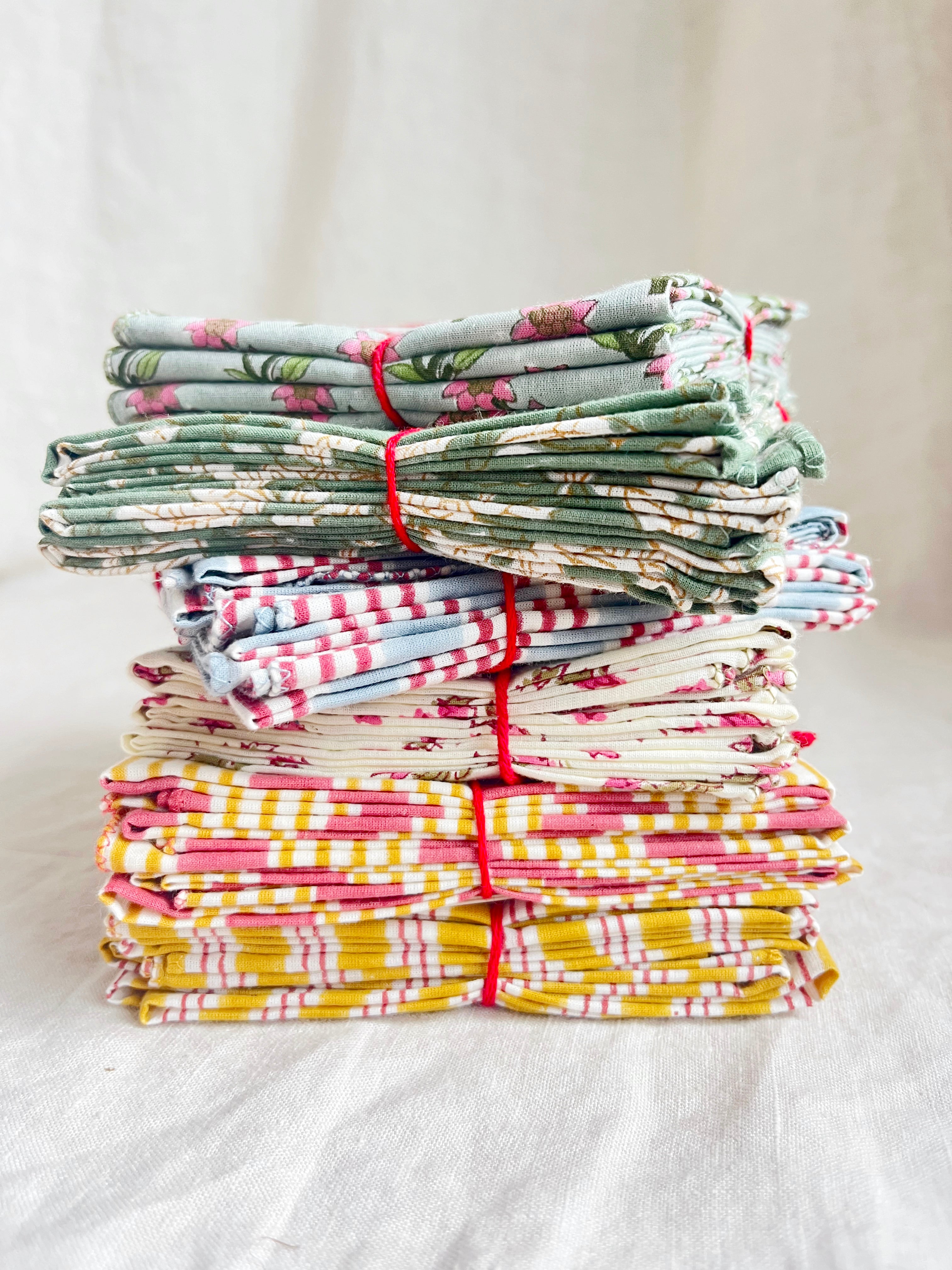 Stripe Ketchup Napkins - S/4