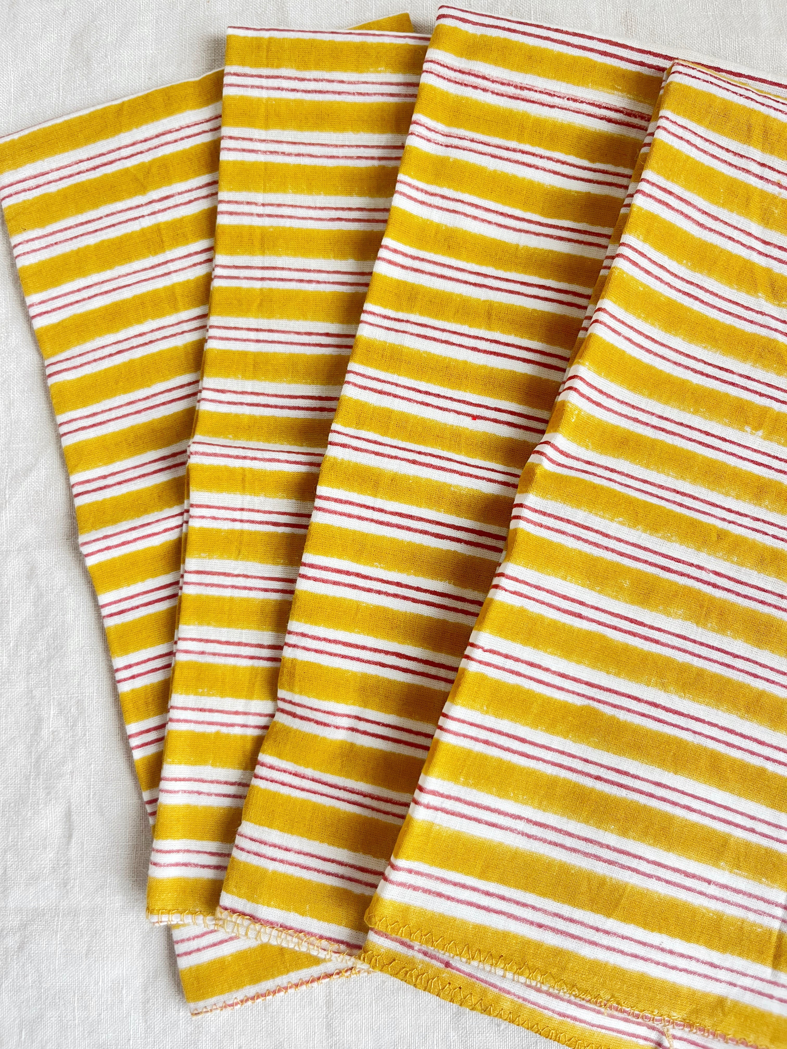 Lou Mustard Napkins- S/4