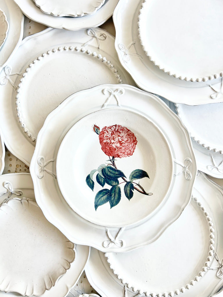 Bijou Colette Dinner Plate -Blanc Bow