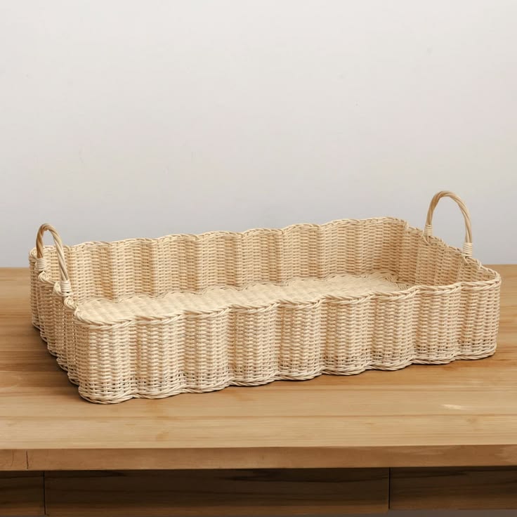 Nina Rattan Tray - Large - Natural
