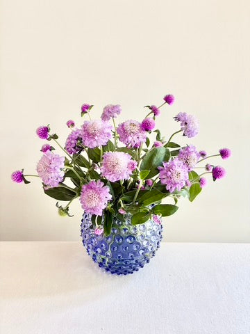 Hobnail Round Vase 6" - Lavender