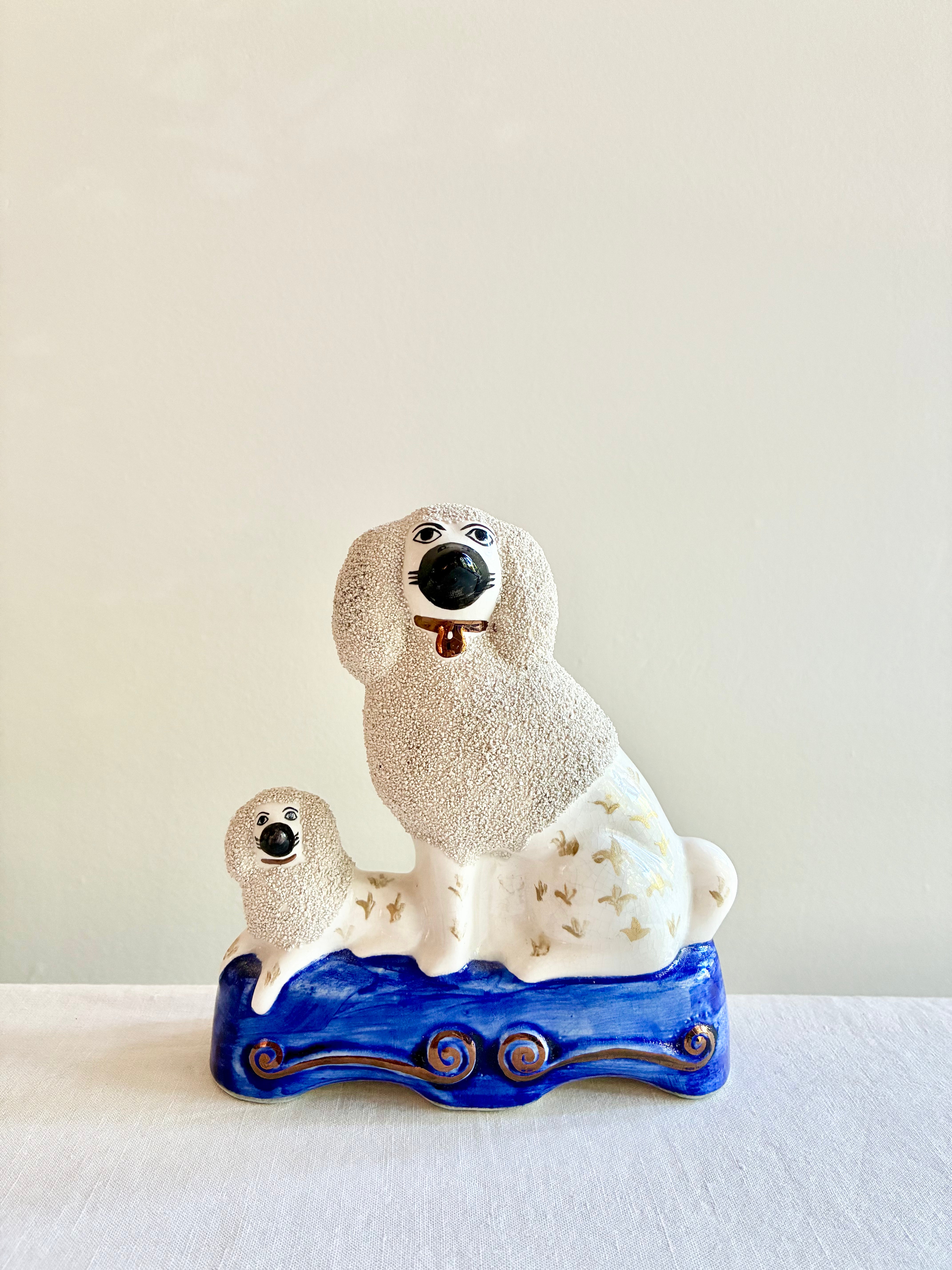 Historic Staffordshire Confetti Poodle & Pup