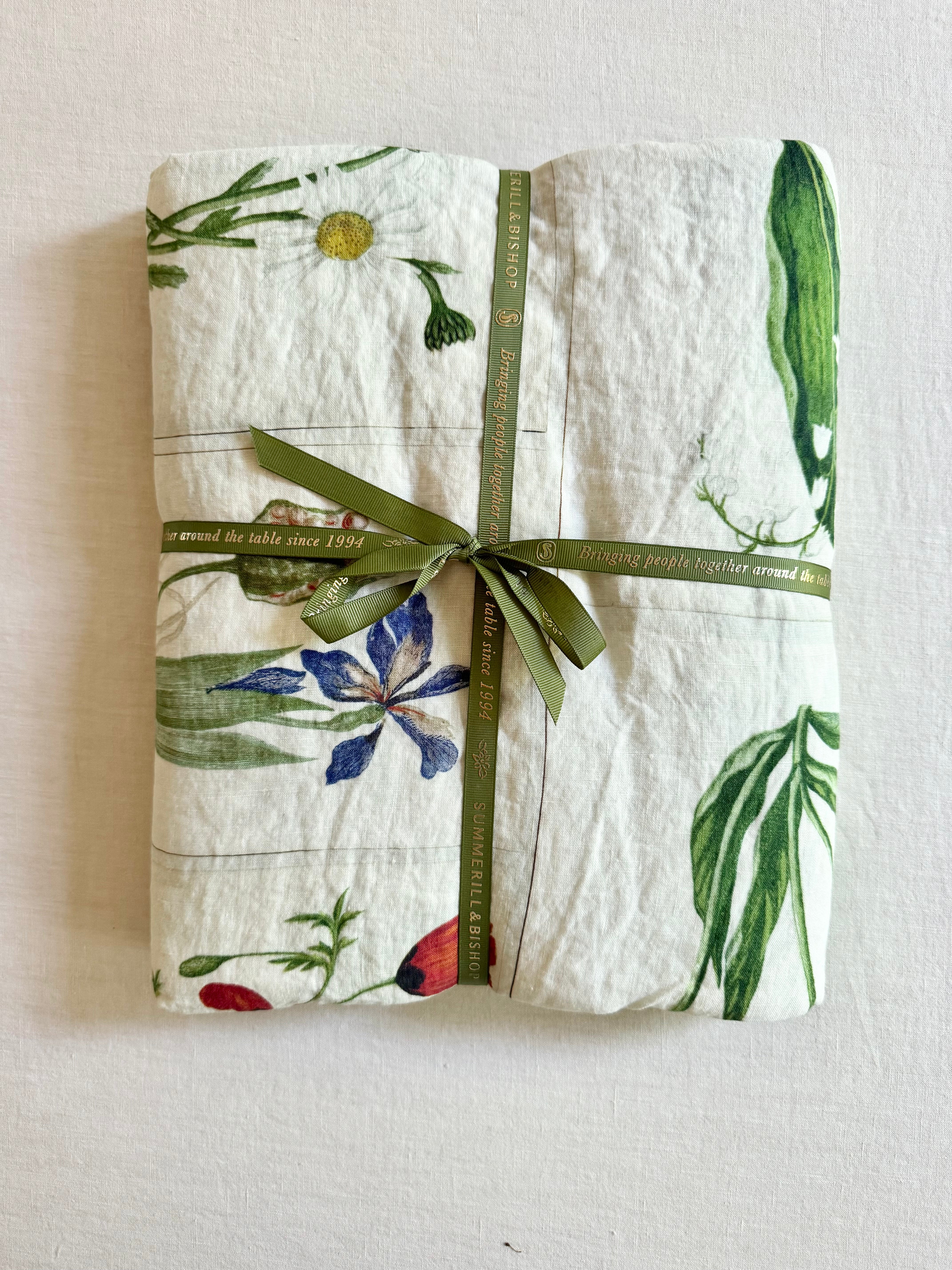 S&B x John Derian Botanical Tiles Tablecloth - 3 sizes available