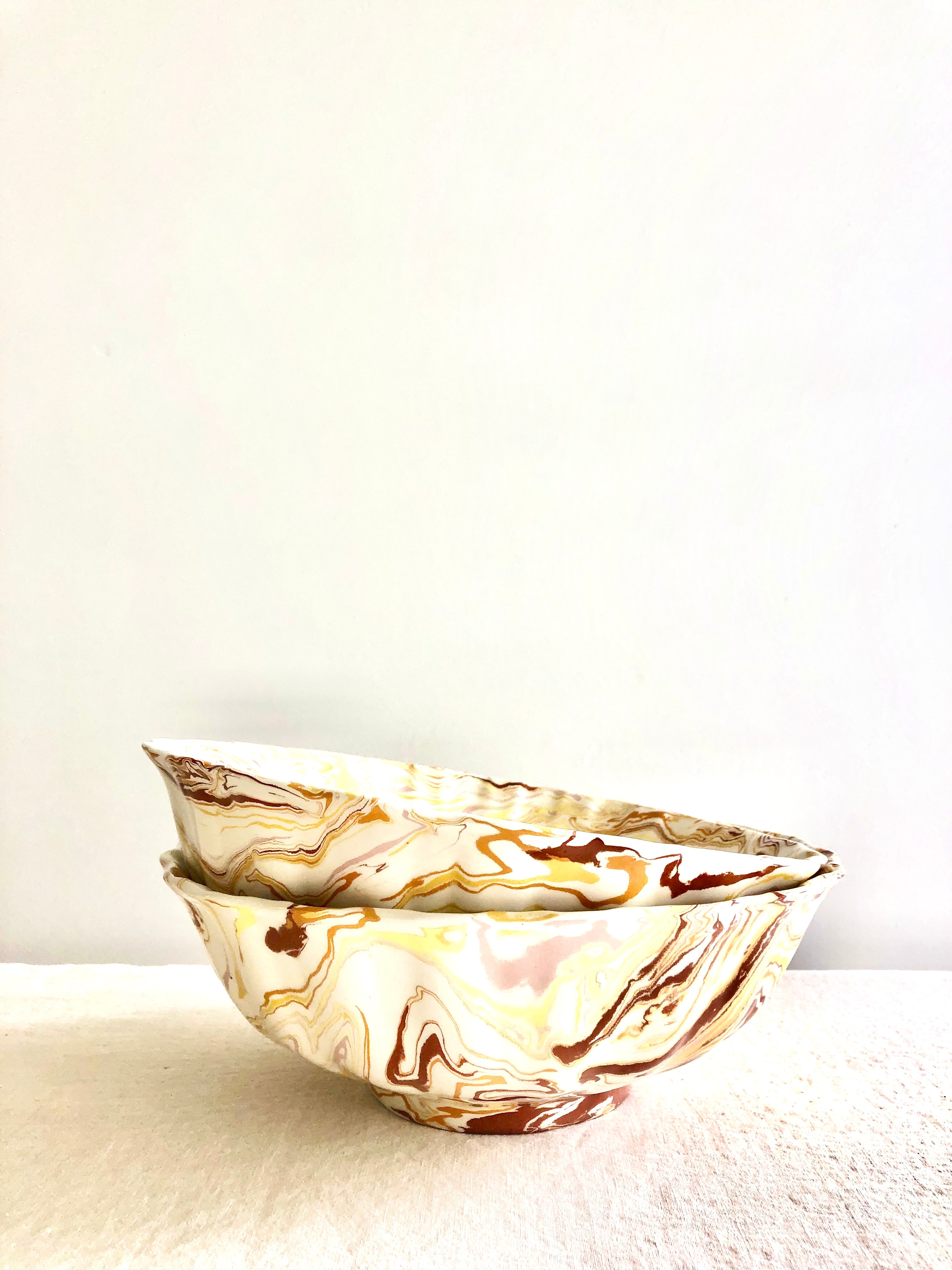 Terre Mêlée Scalloped Dinnerware - Soleil - S/4