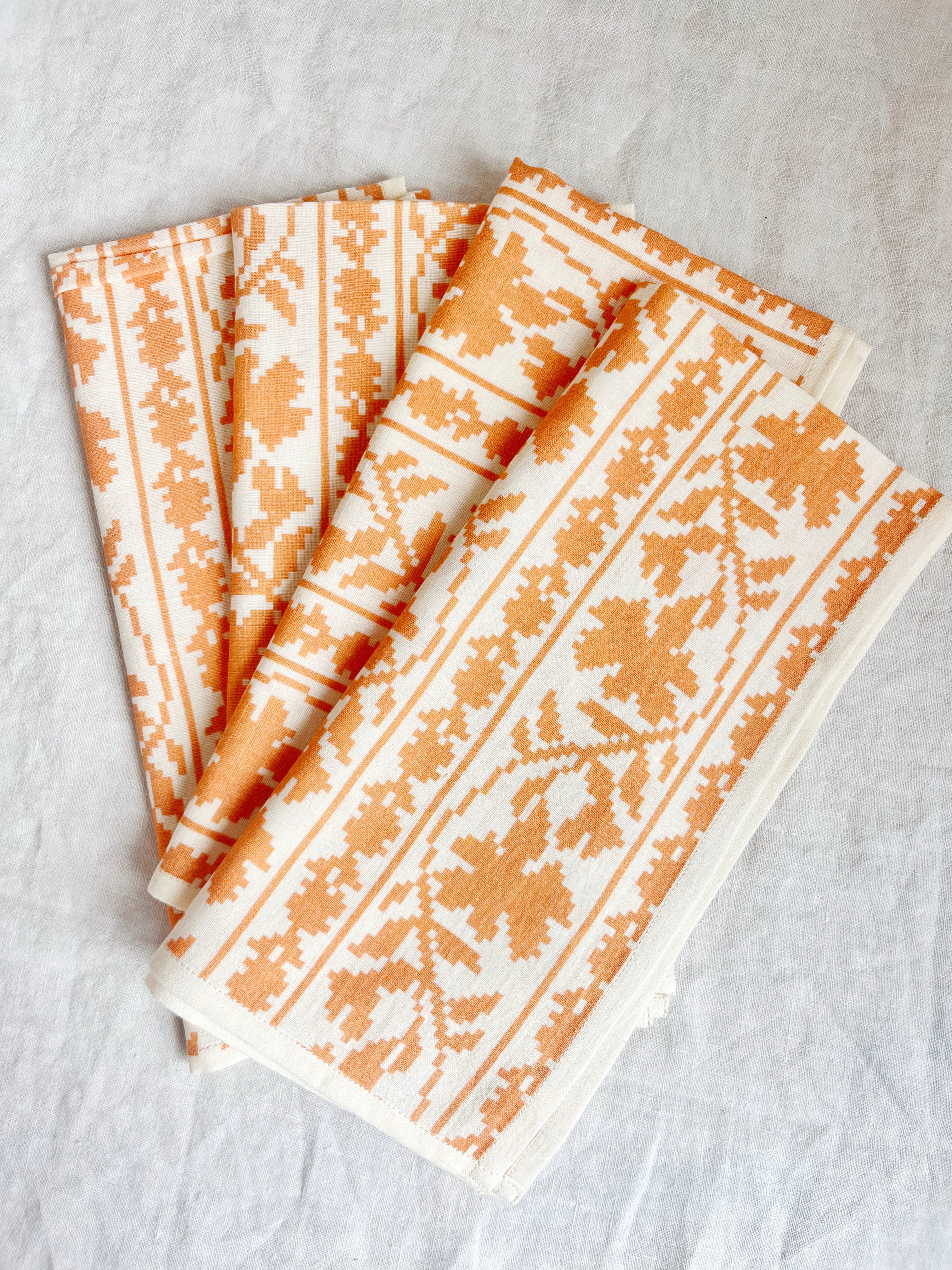 Odessa Napkins - Apricot S/4