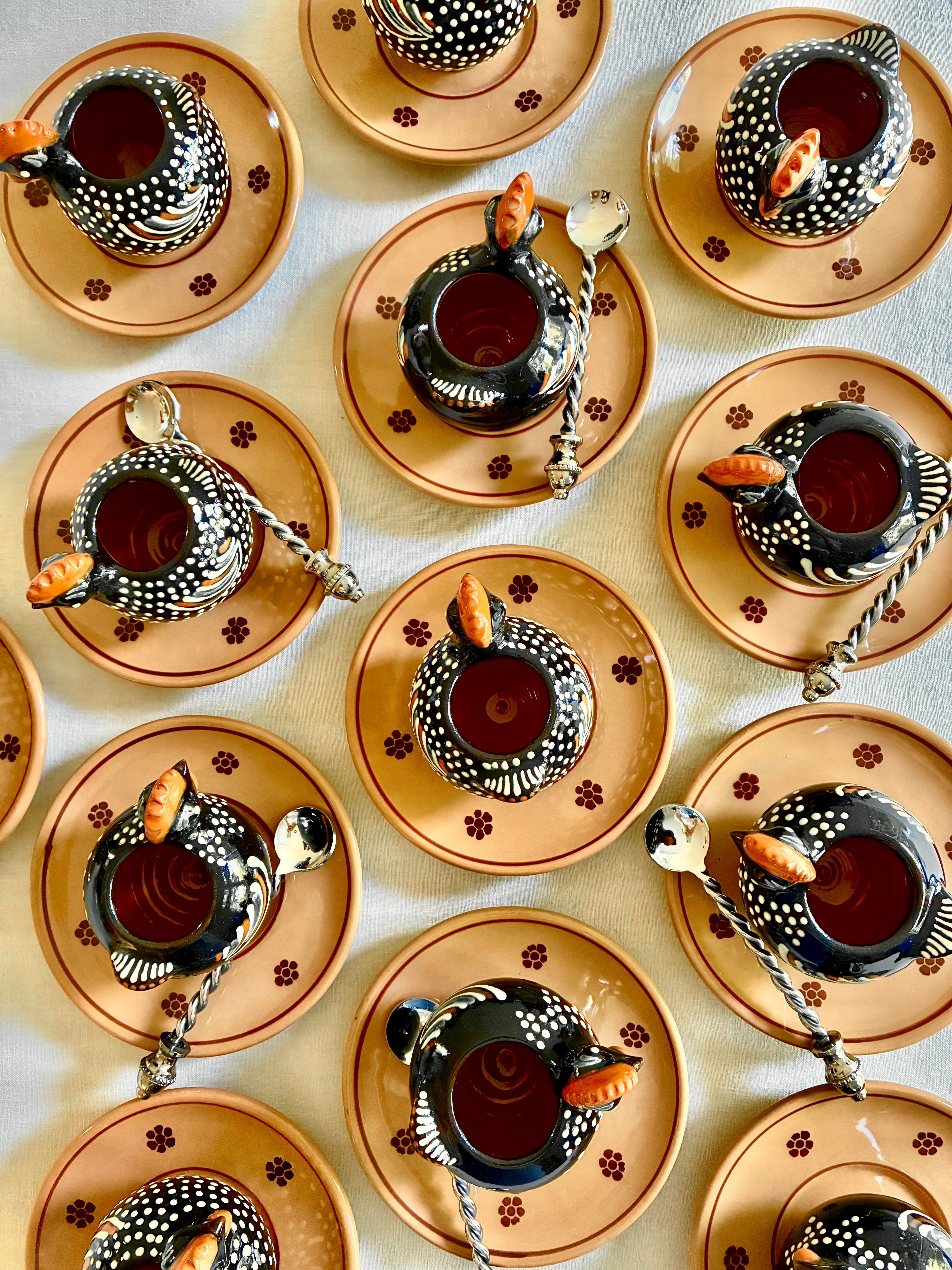 Hungarian Guinea Hen Salt Cellars - S/2