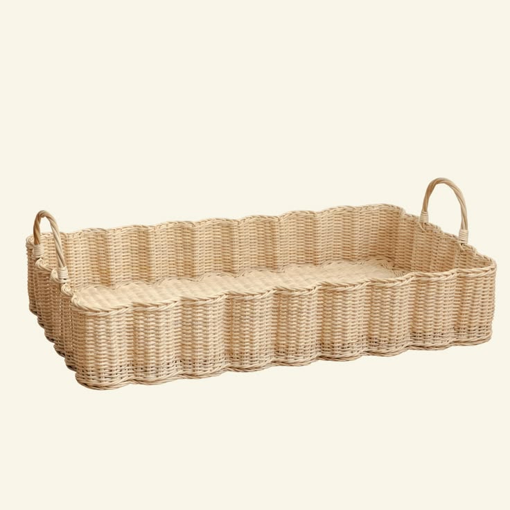 Nina Rattan Tray - Large - Natural