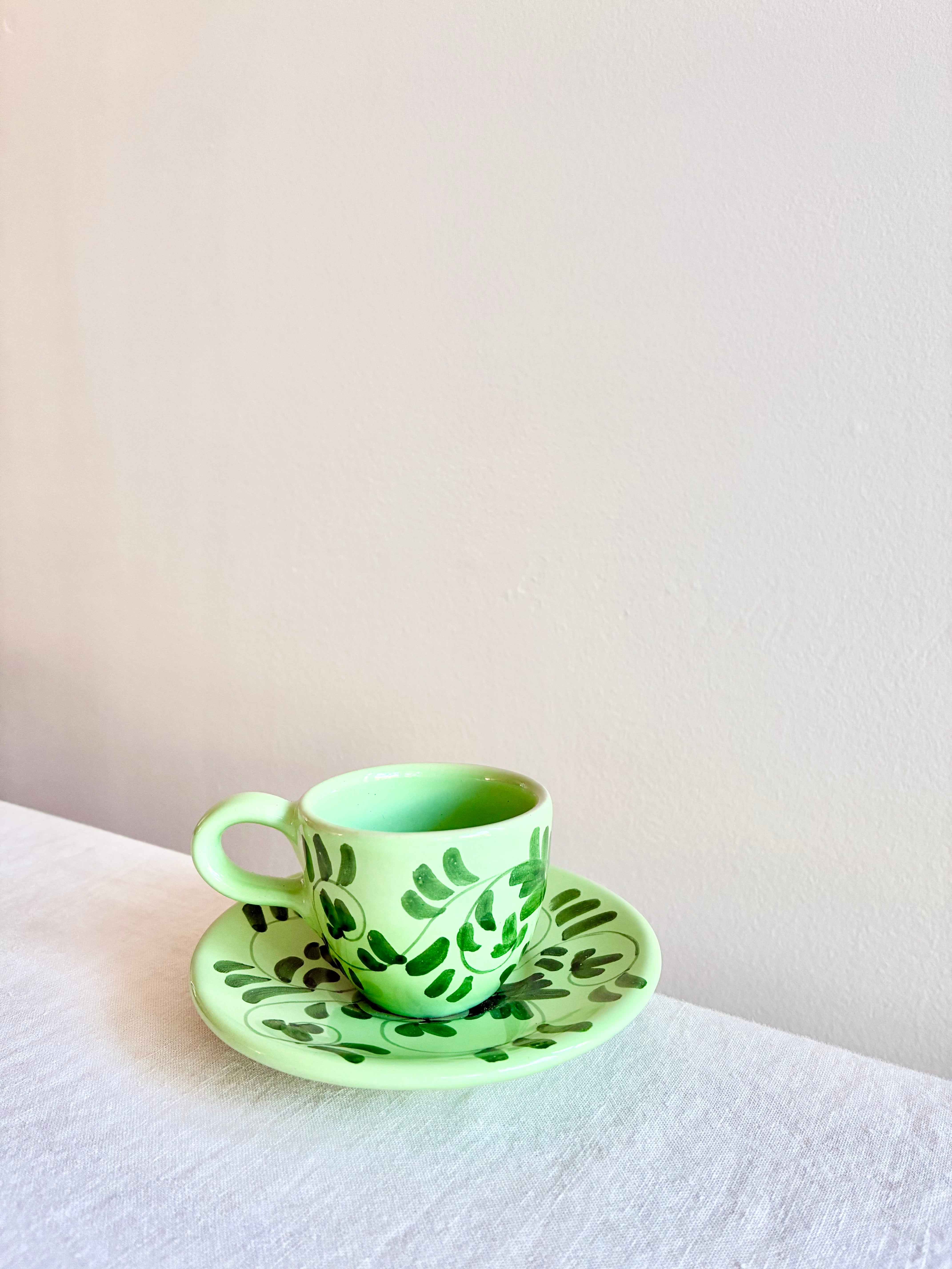 Fresco Espresso Set  - Spring Green & Emerald - S/2 (Copy)