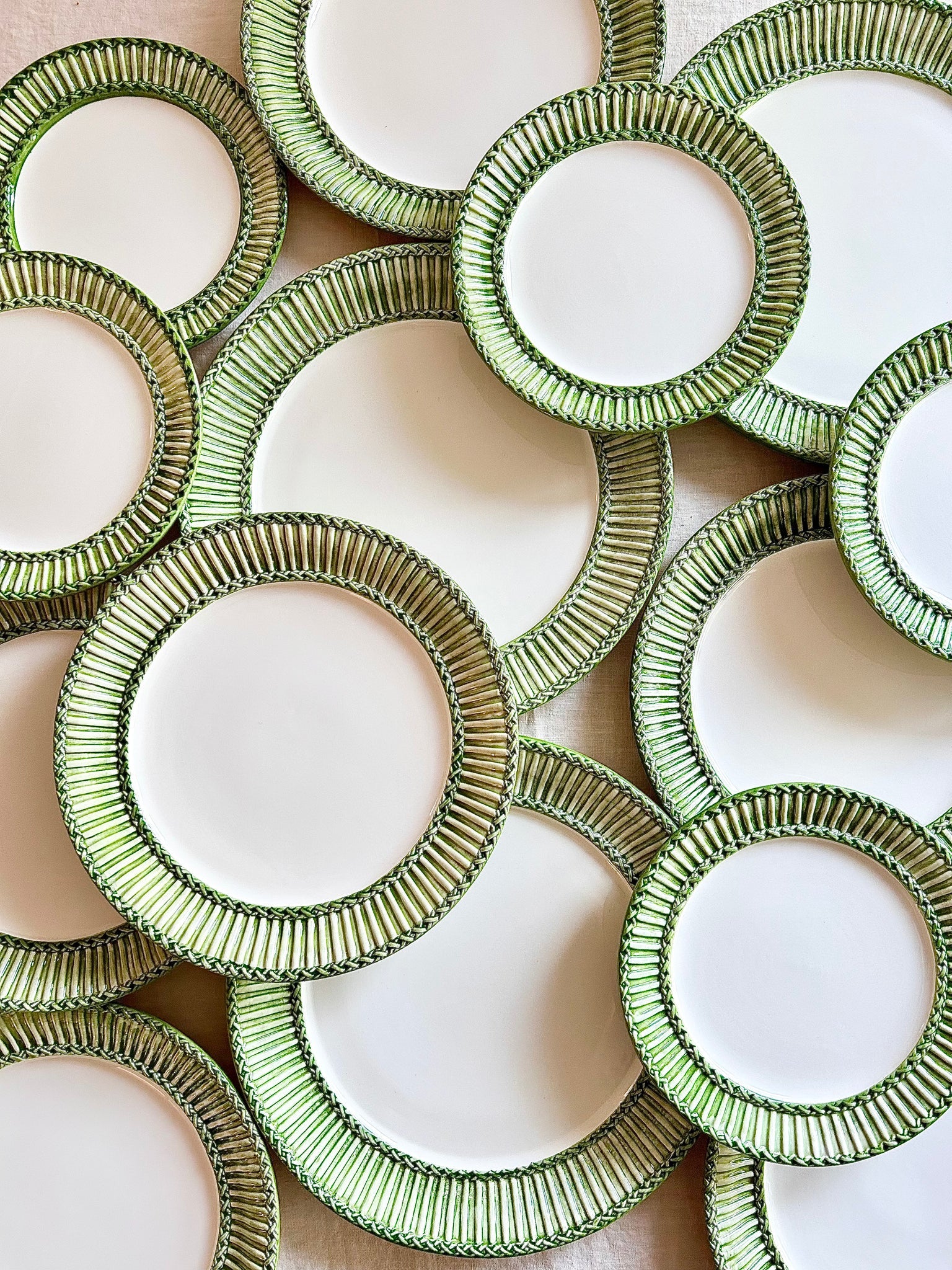 Treccia Salad Plate - Verde