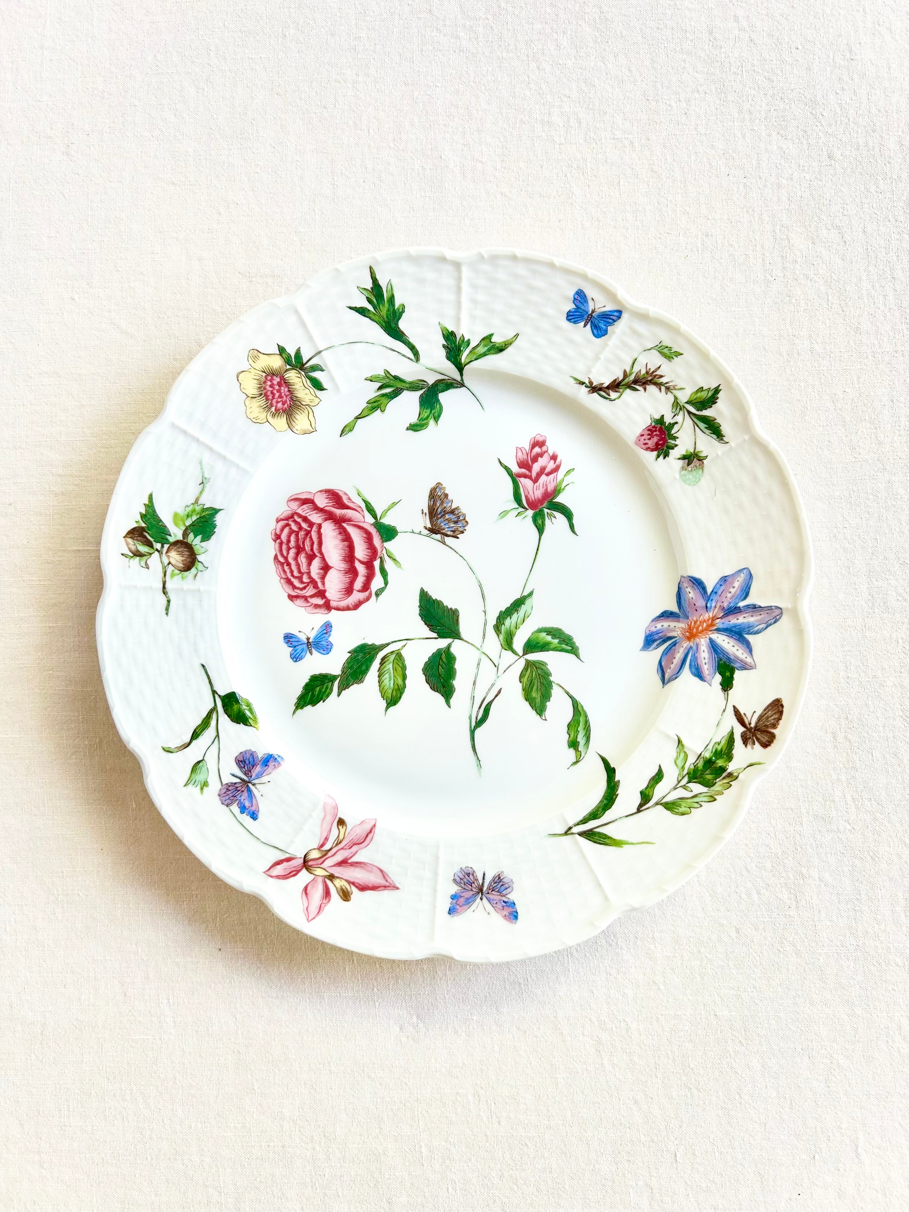 Historic Limoges Mon Jardin Dinner Plates -S/4