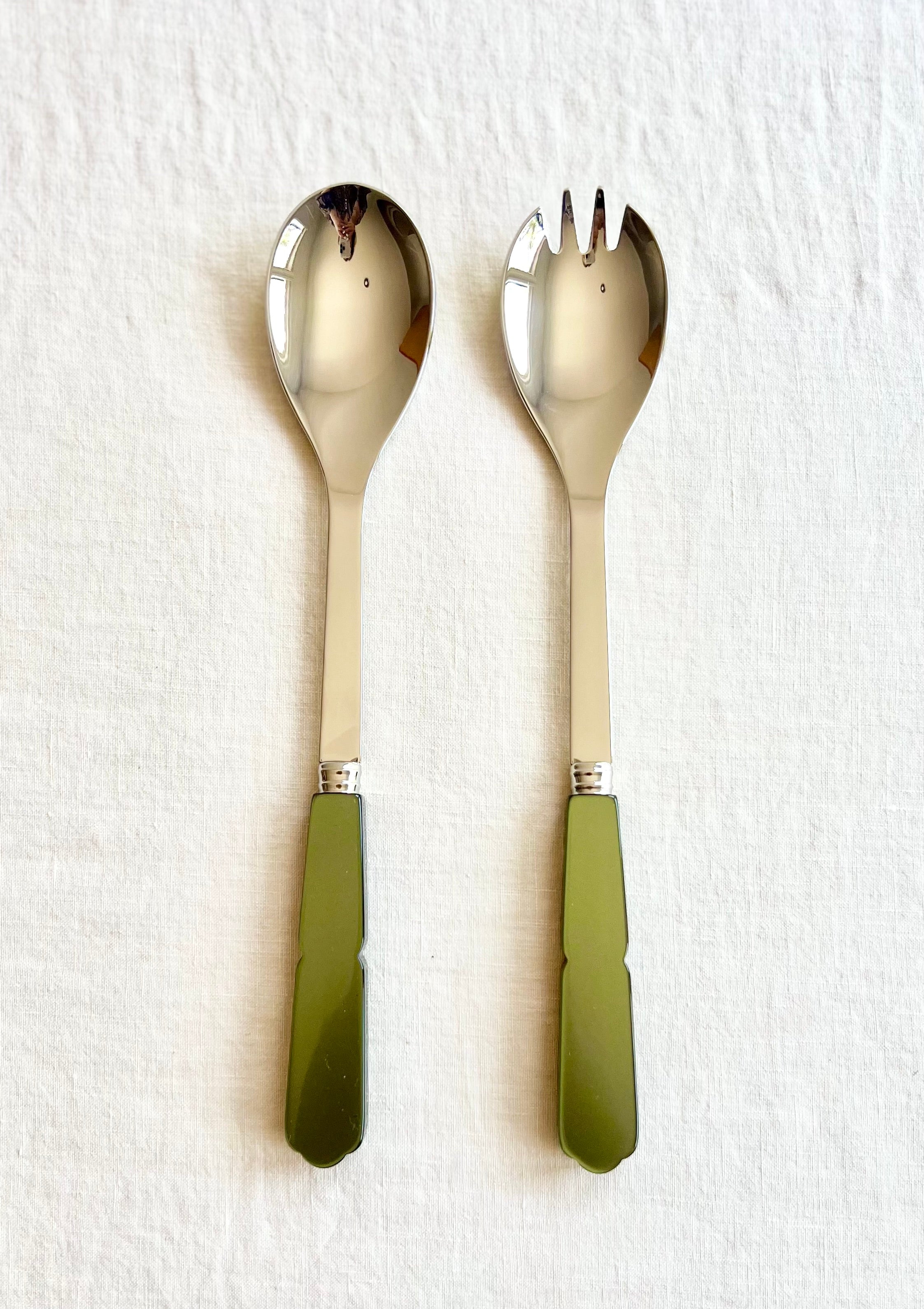 Gustave Salad Server Set - Peridot