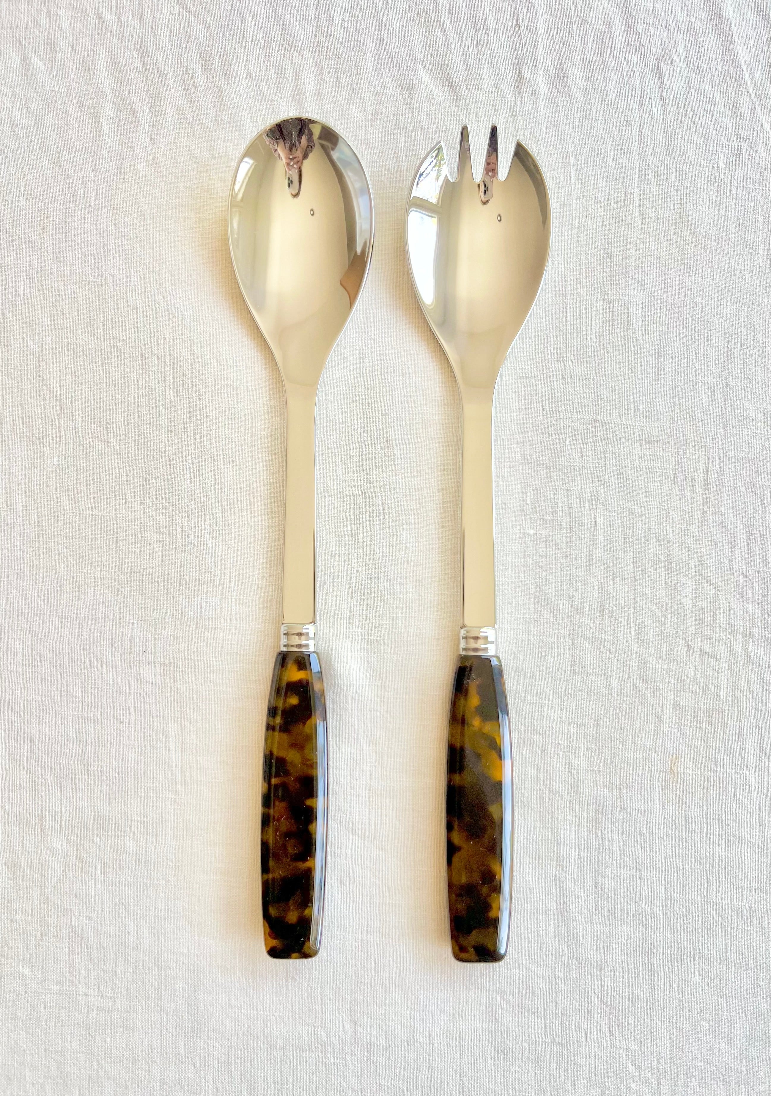 Oslo Salad Server Set - Tortoise