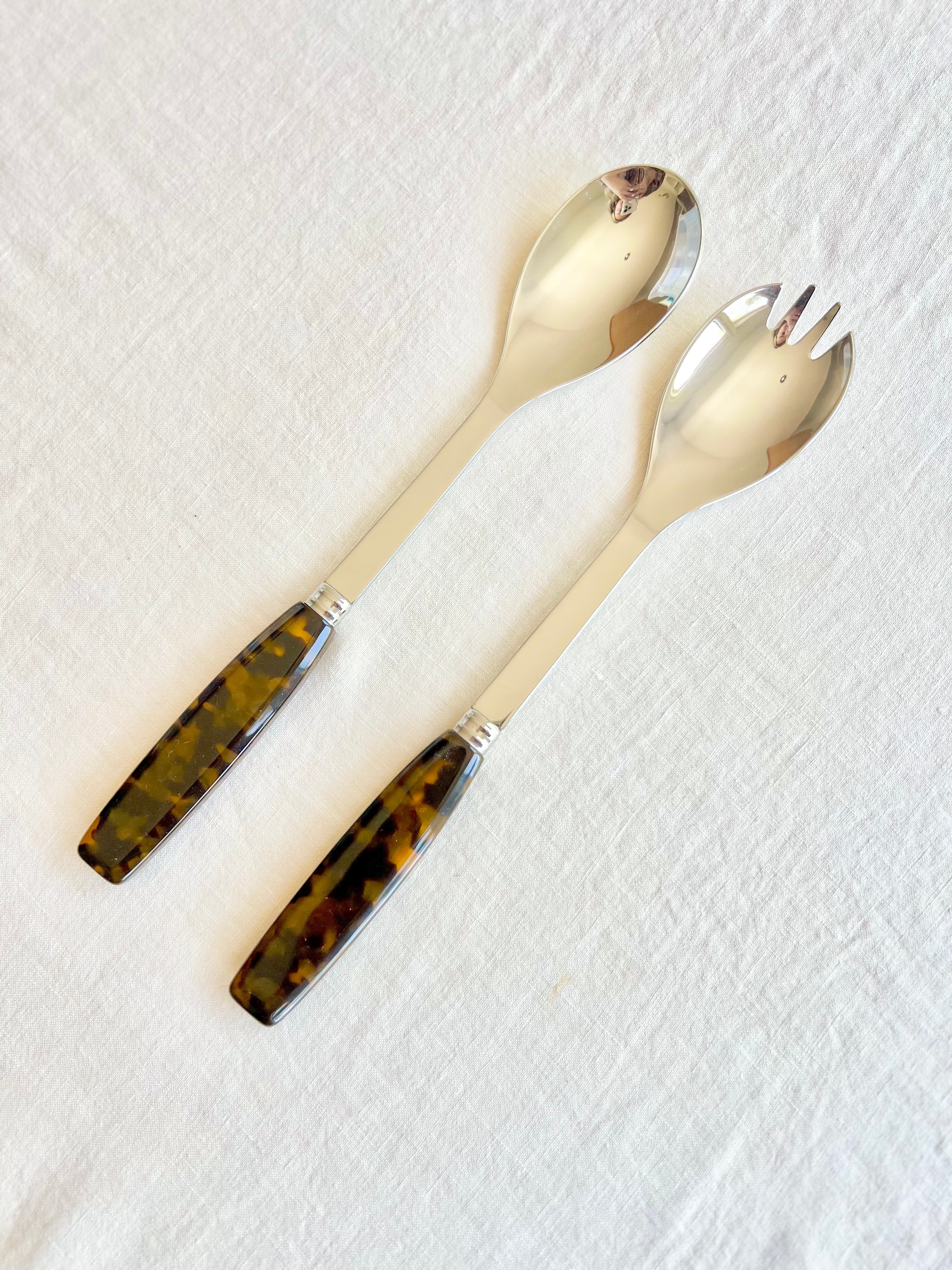 Oslo Salad Server Set - Tortoise