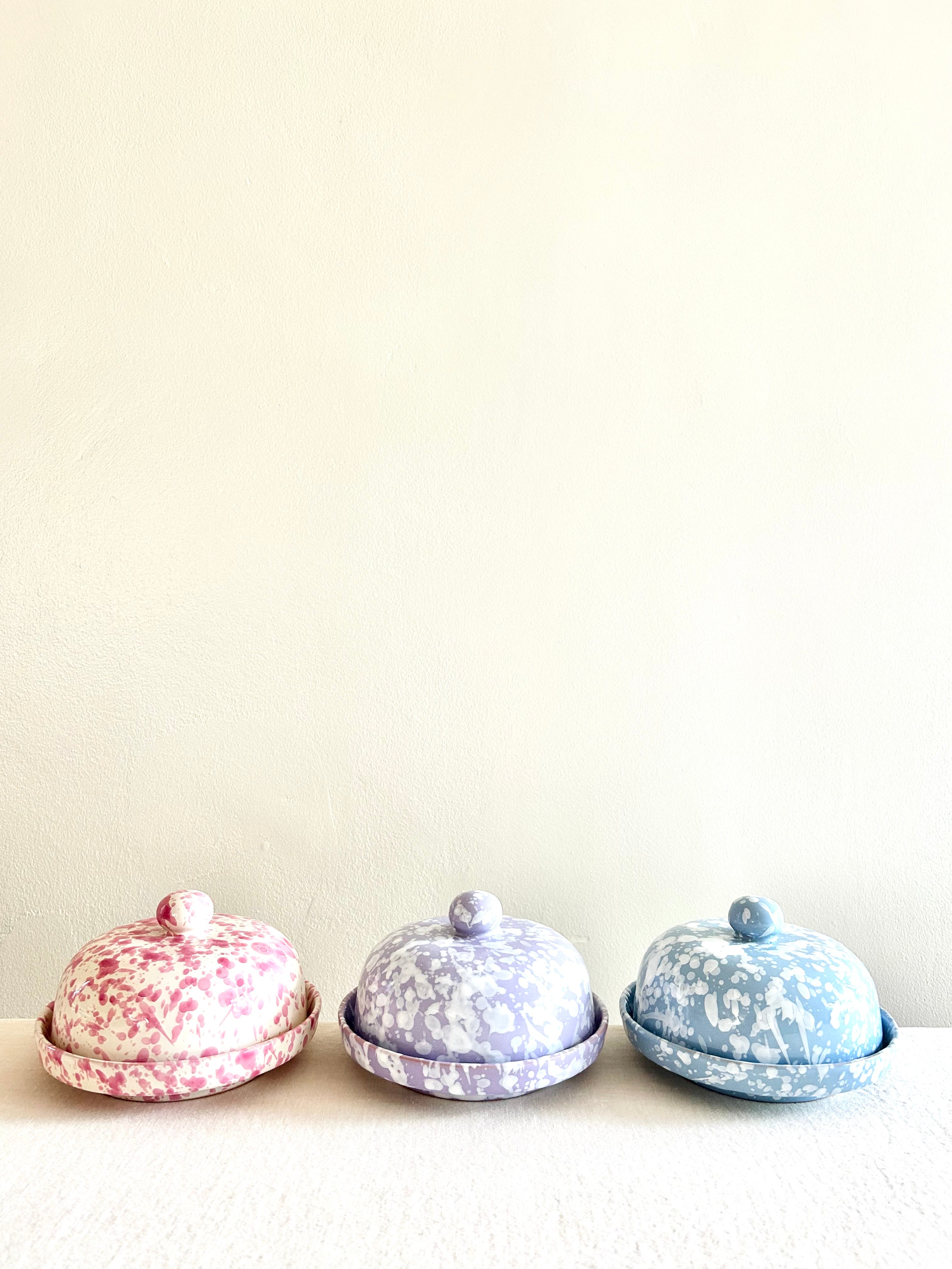Pompeii Covered Butter Dish - Sky
