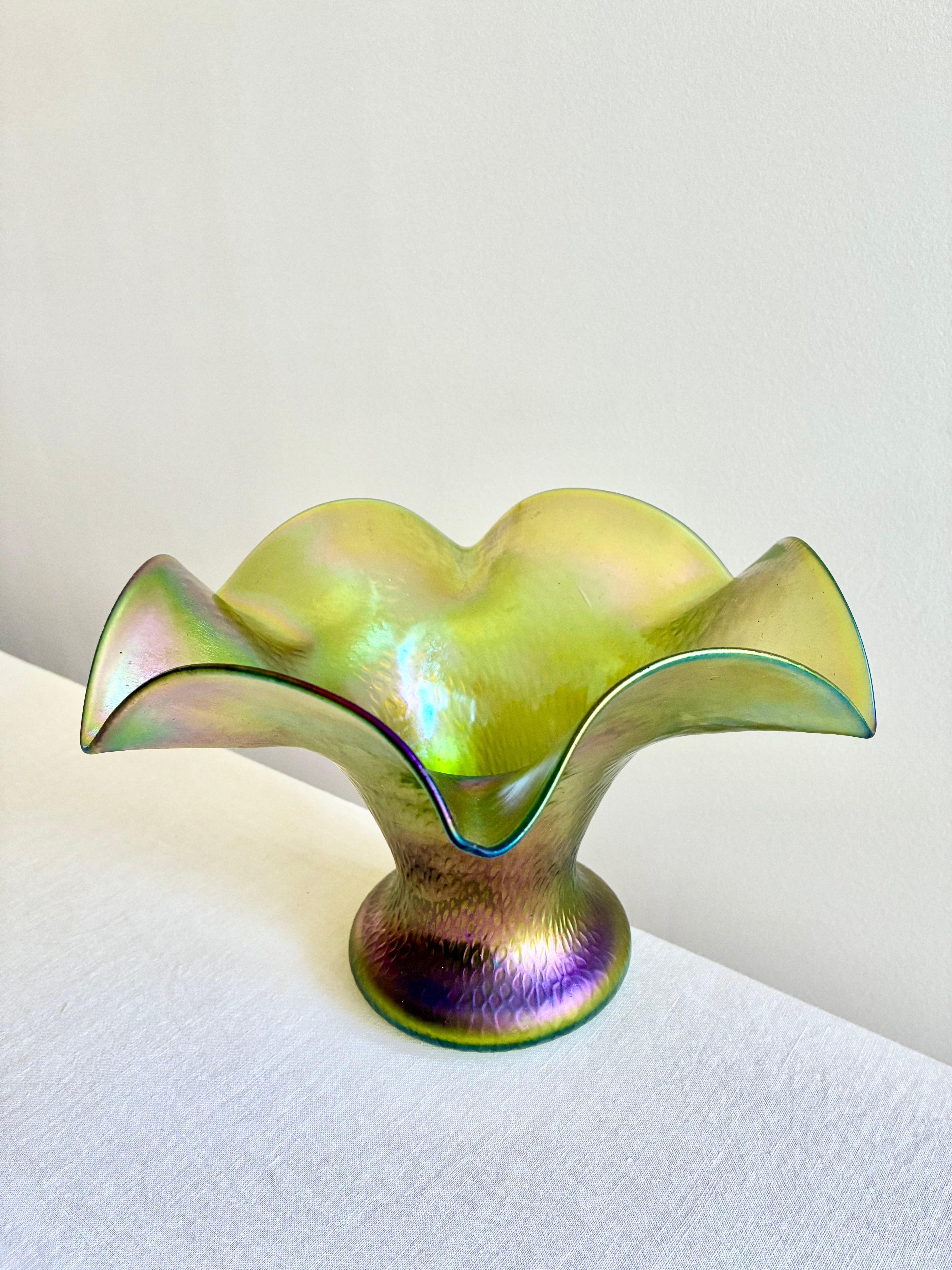 Historic Iridescent Tulip vase