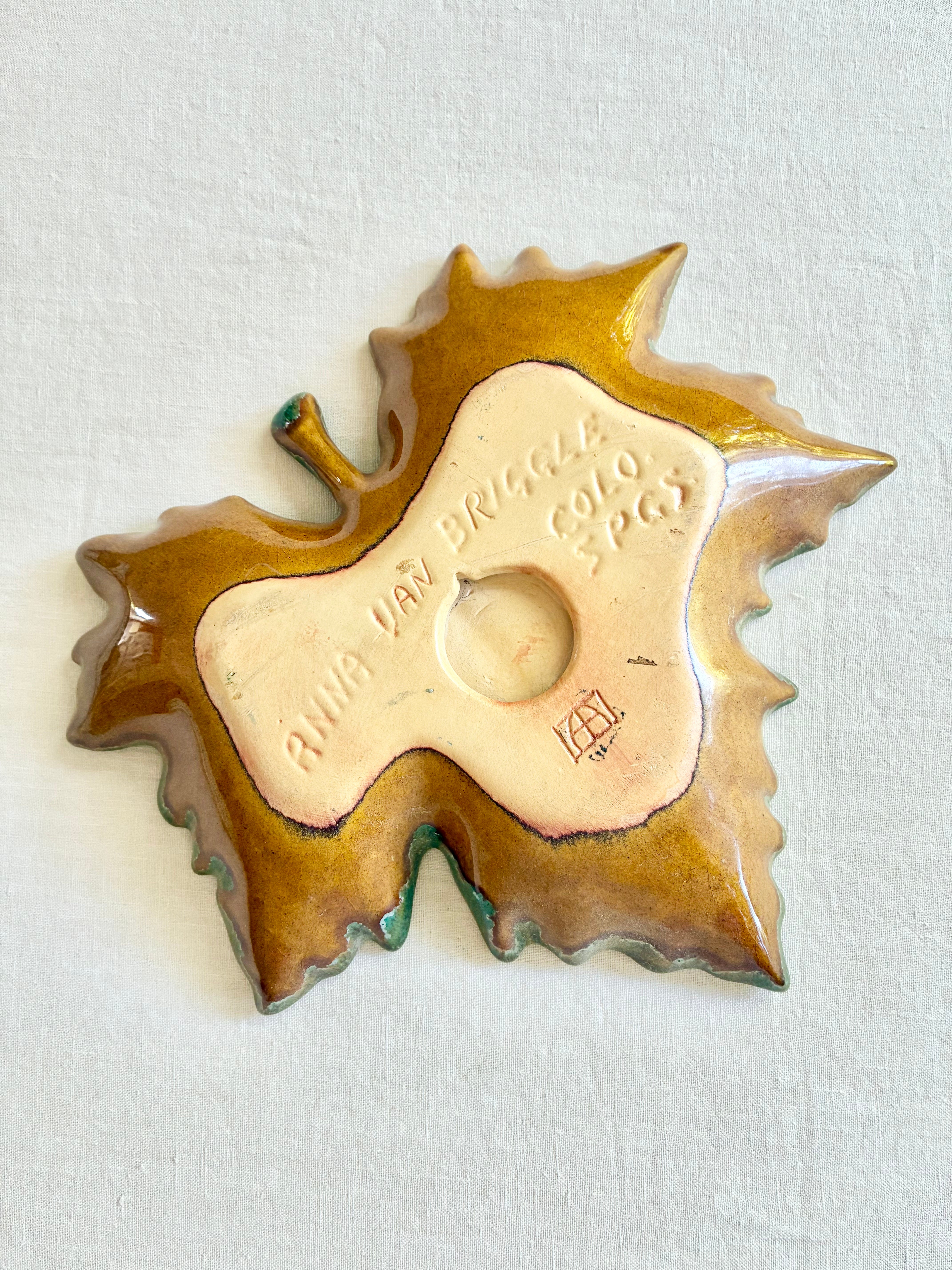 Historic Van Briggle Leaf  Vide Poche