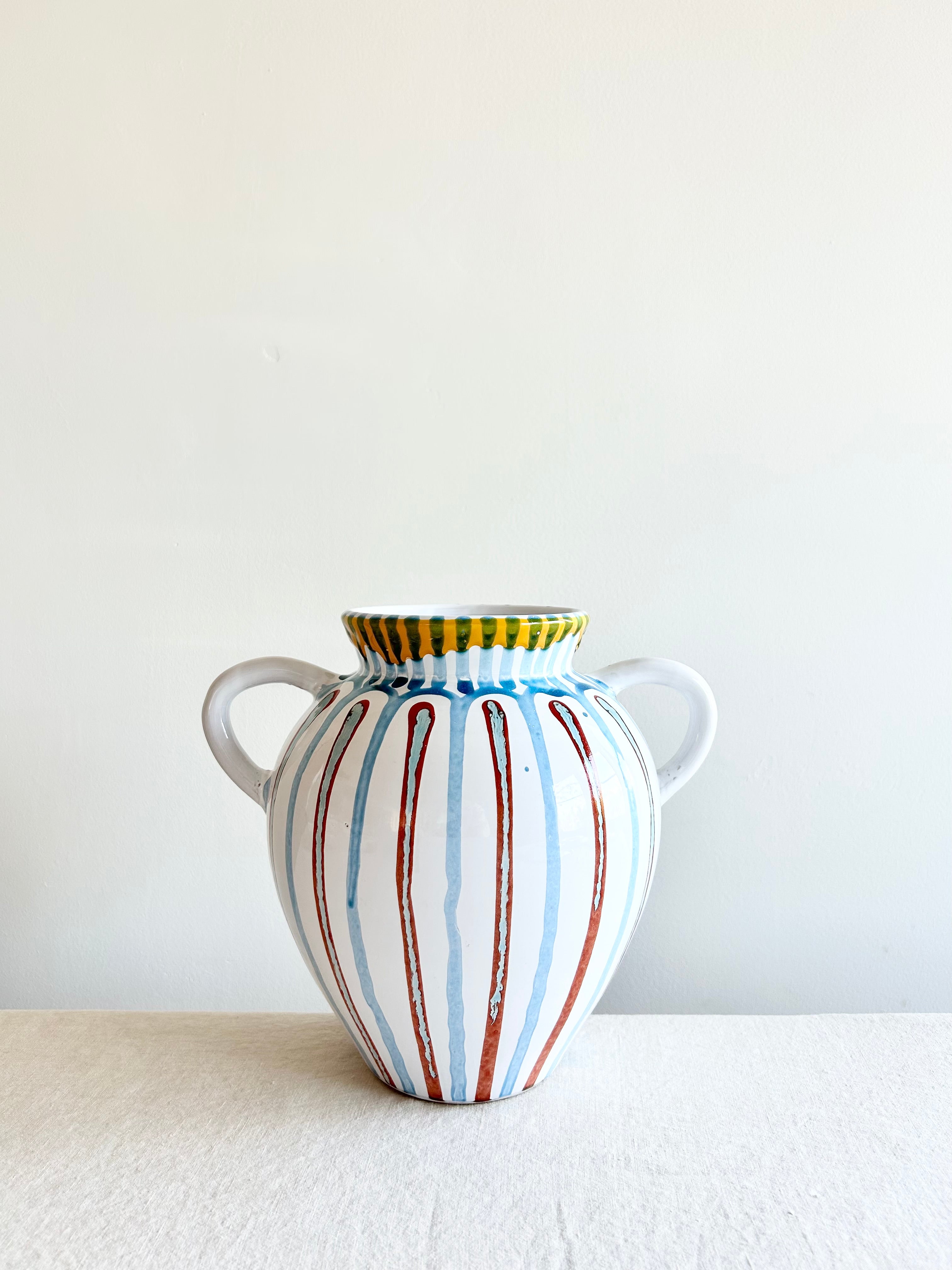 Ginosa Vase - Blanc stripe