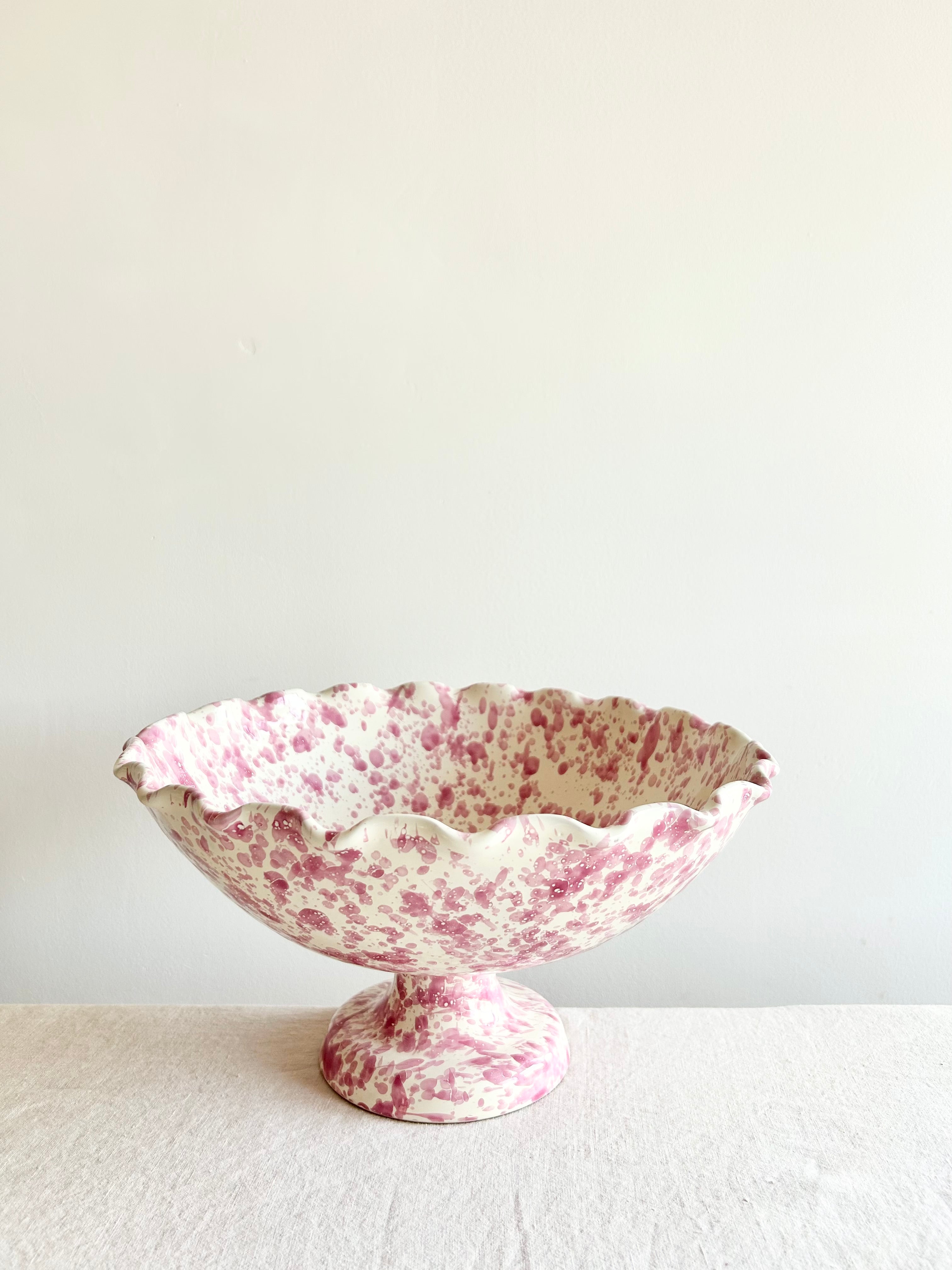 PRE-ORDER - Pompeii Scalloped Compote - Peony