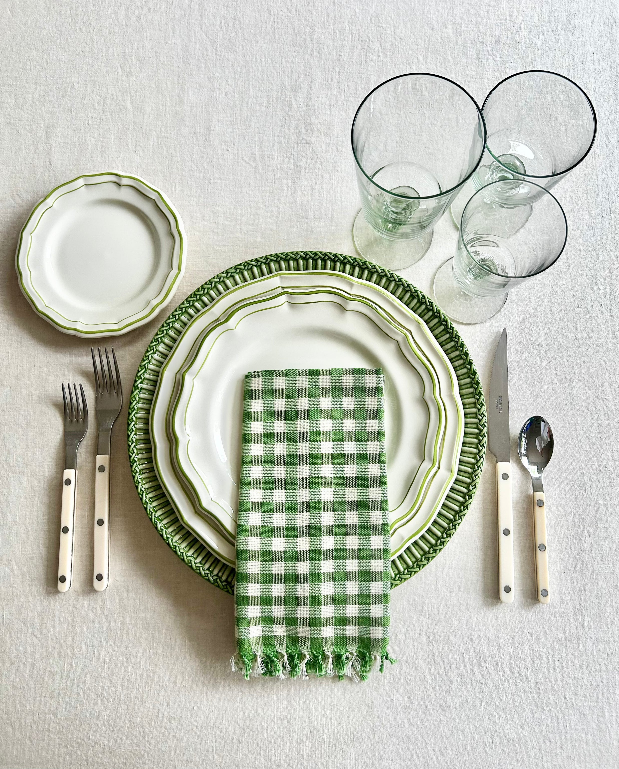 Gien Fliet Dinnerware - Vert