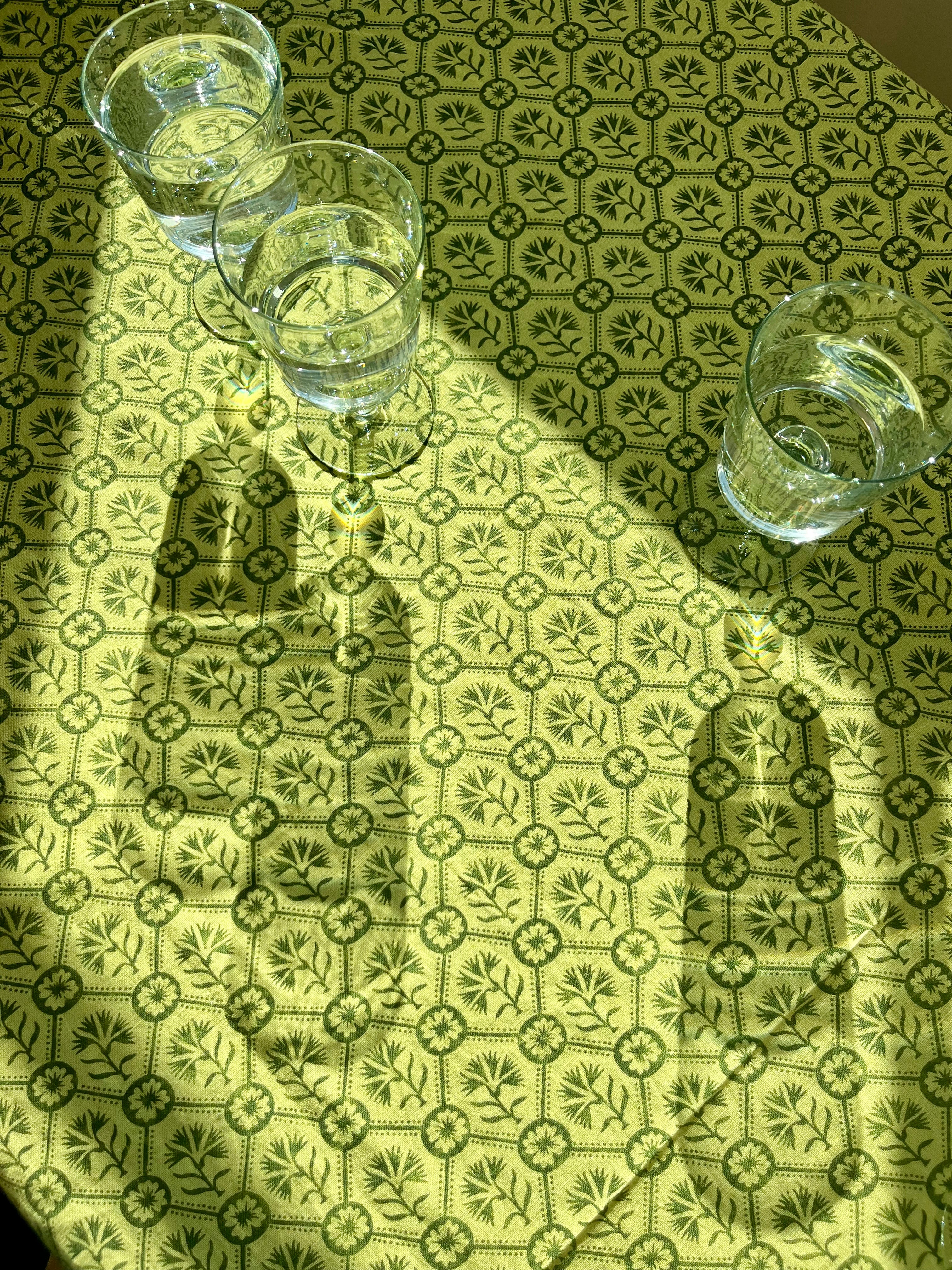 Dentelle Domino Tablecloth - Viridian