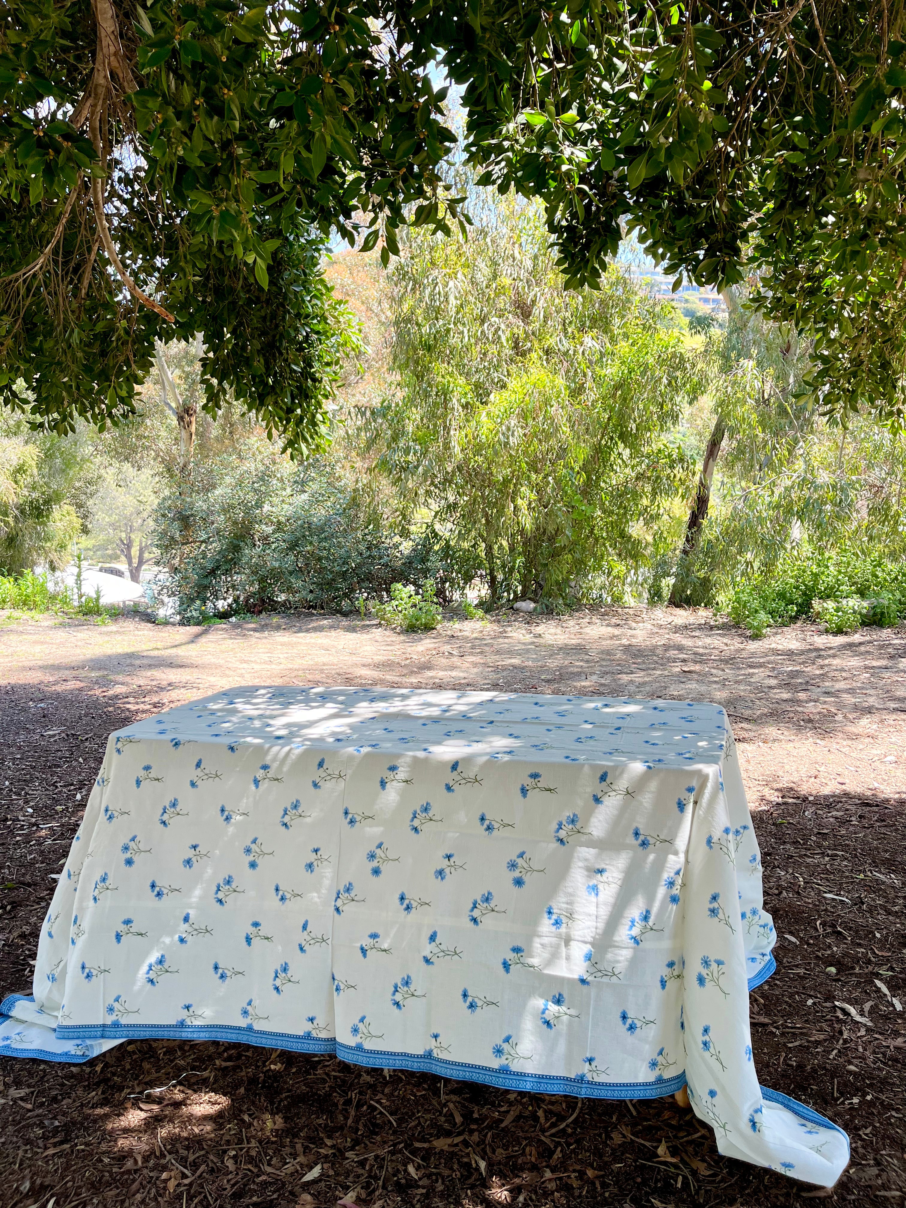 Louisa Cornflower Tablecloth - Sky