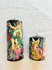 Cereria Introna decoupage pillar candle small and large sizes